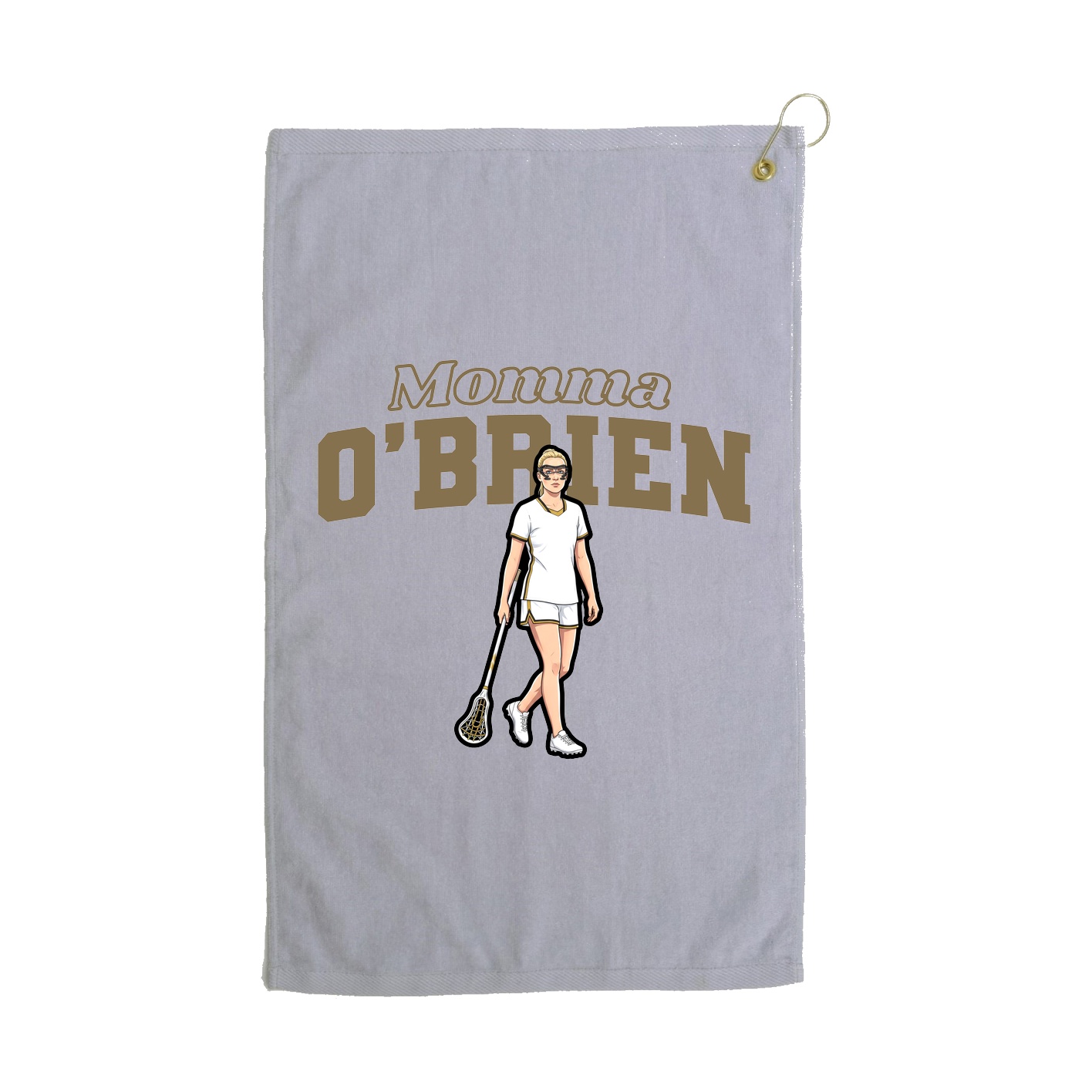 Golf Towel — Mothers Day Block in Grey