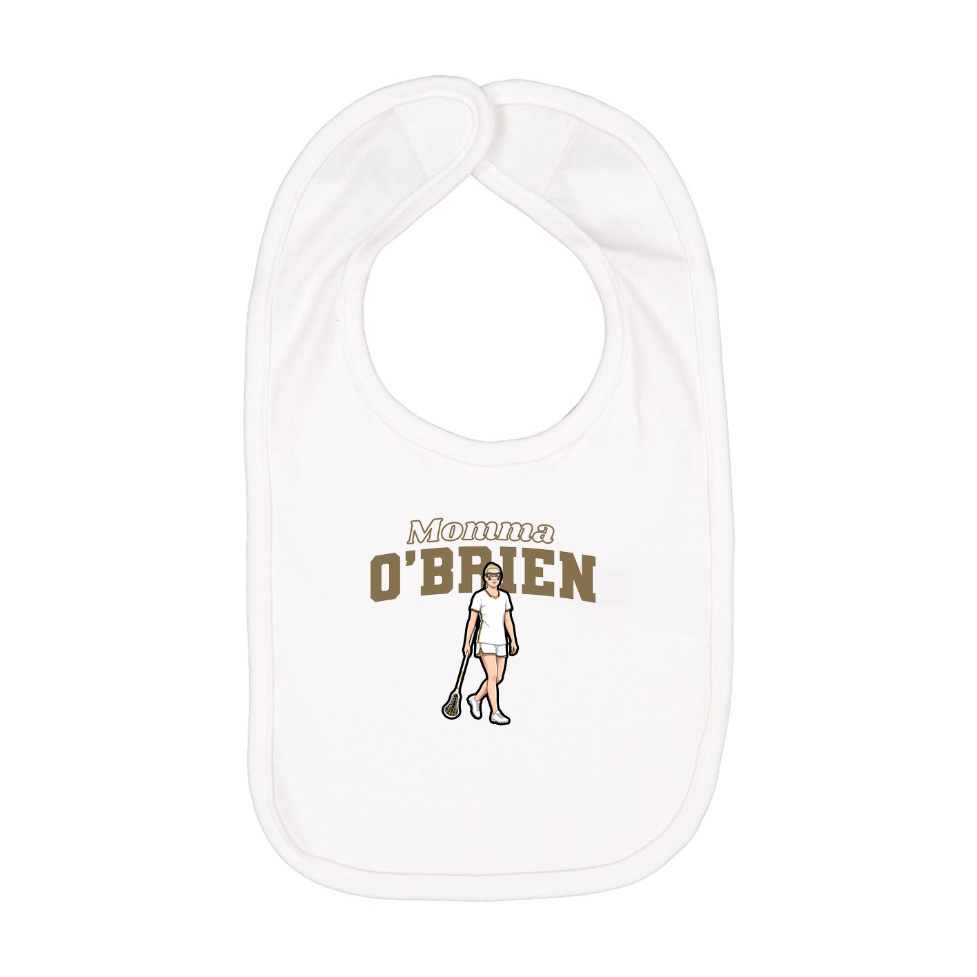 Infant Bib — Mothers Day Block in White