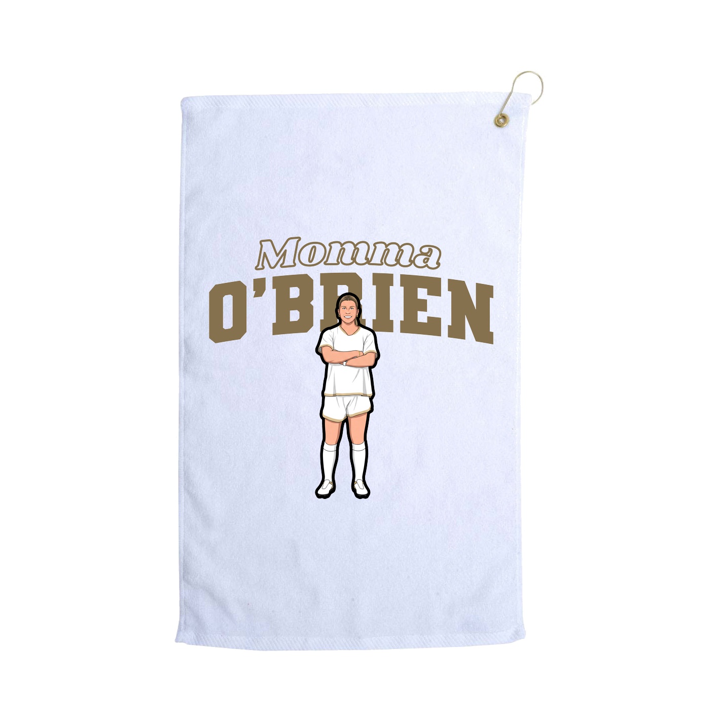 Golf Towel — Mothers Day Block in White