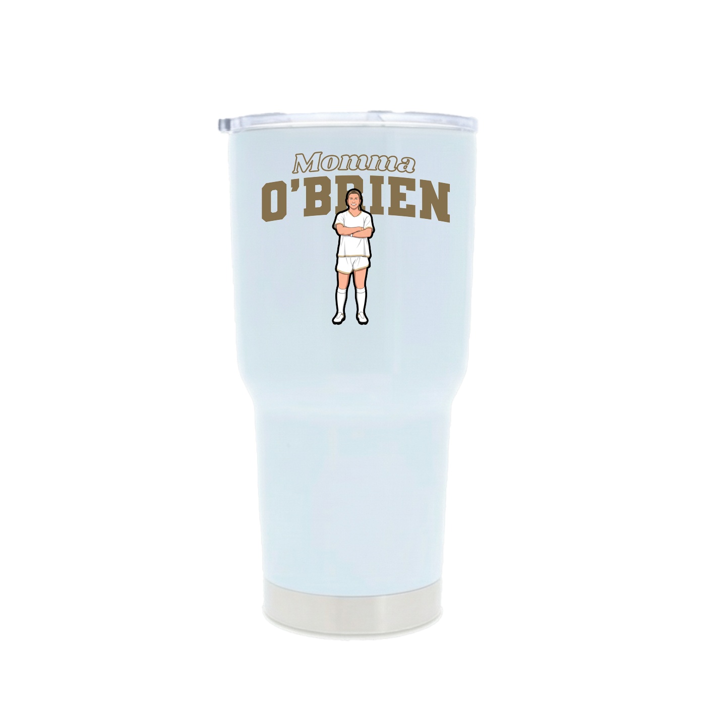 30oz Stainless Steel Tumbler — Mothers Day Block in White