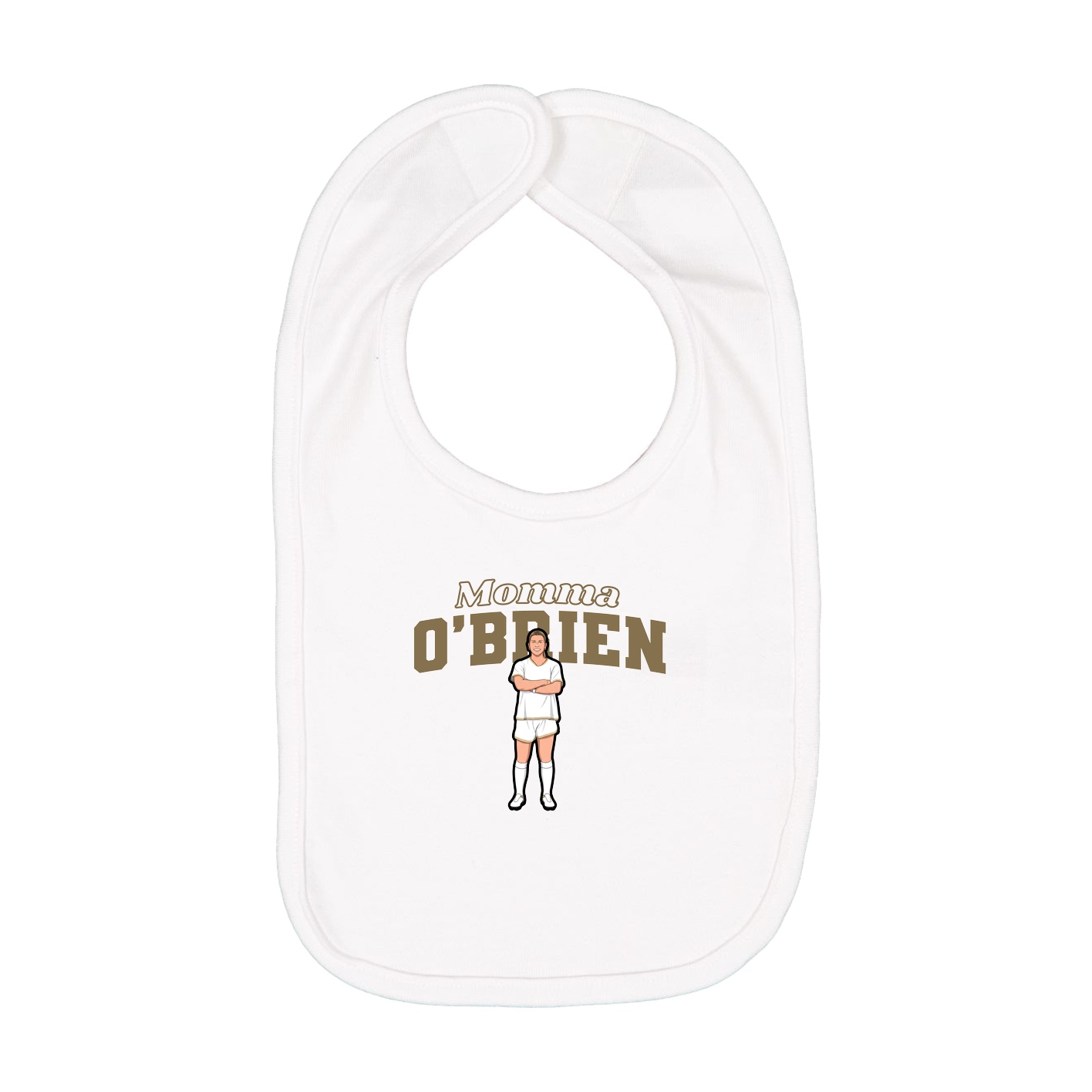 Infant Bib — Mothers Day Block in White