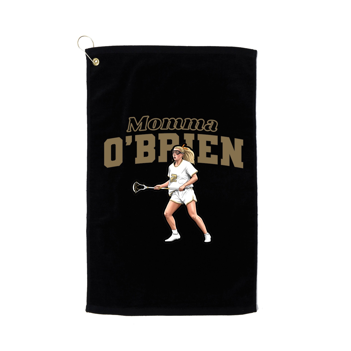 Golf Towel — Mothers Day Block in Black
