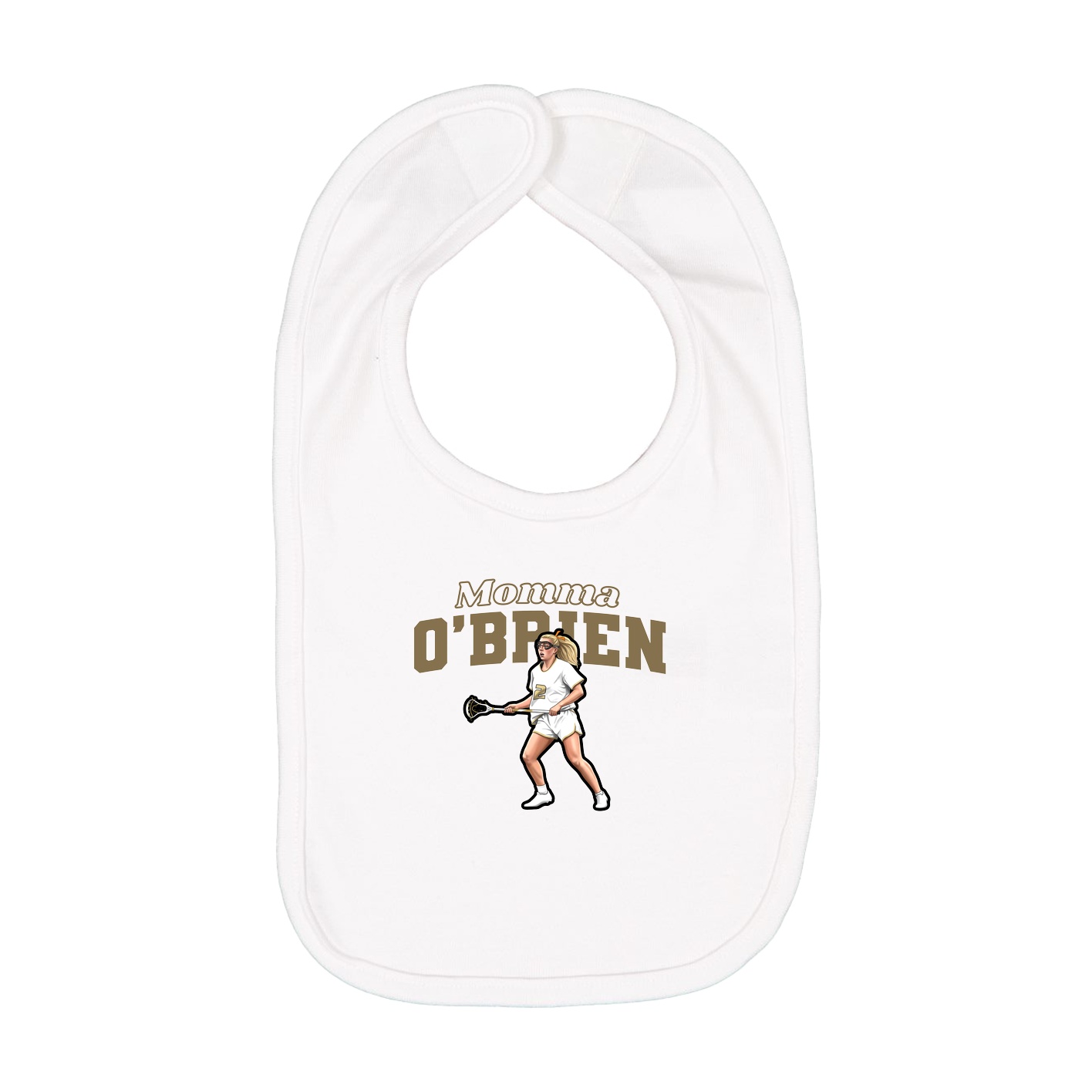 Infant Bib — Mothers Day Block in White