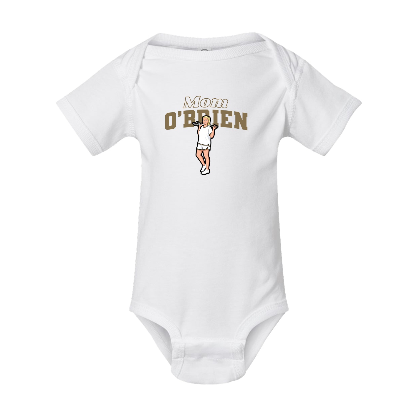 Baby Onesie — Mothers Day Block in White