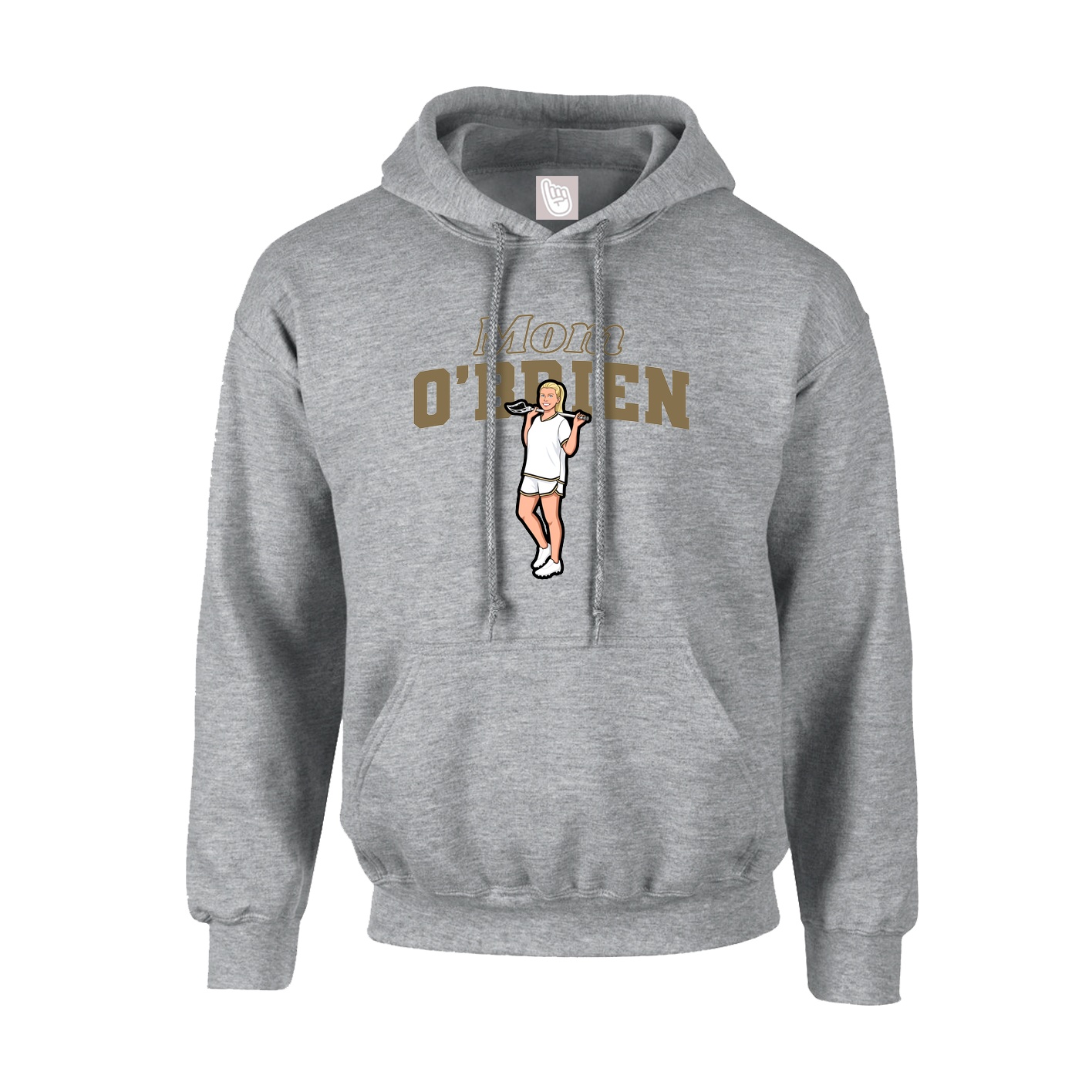 Youth Hoodie — Mothers Day Block in Grey