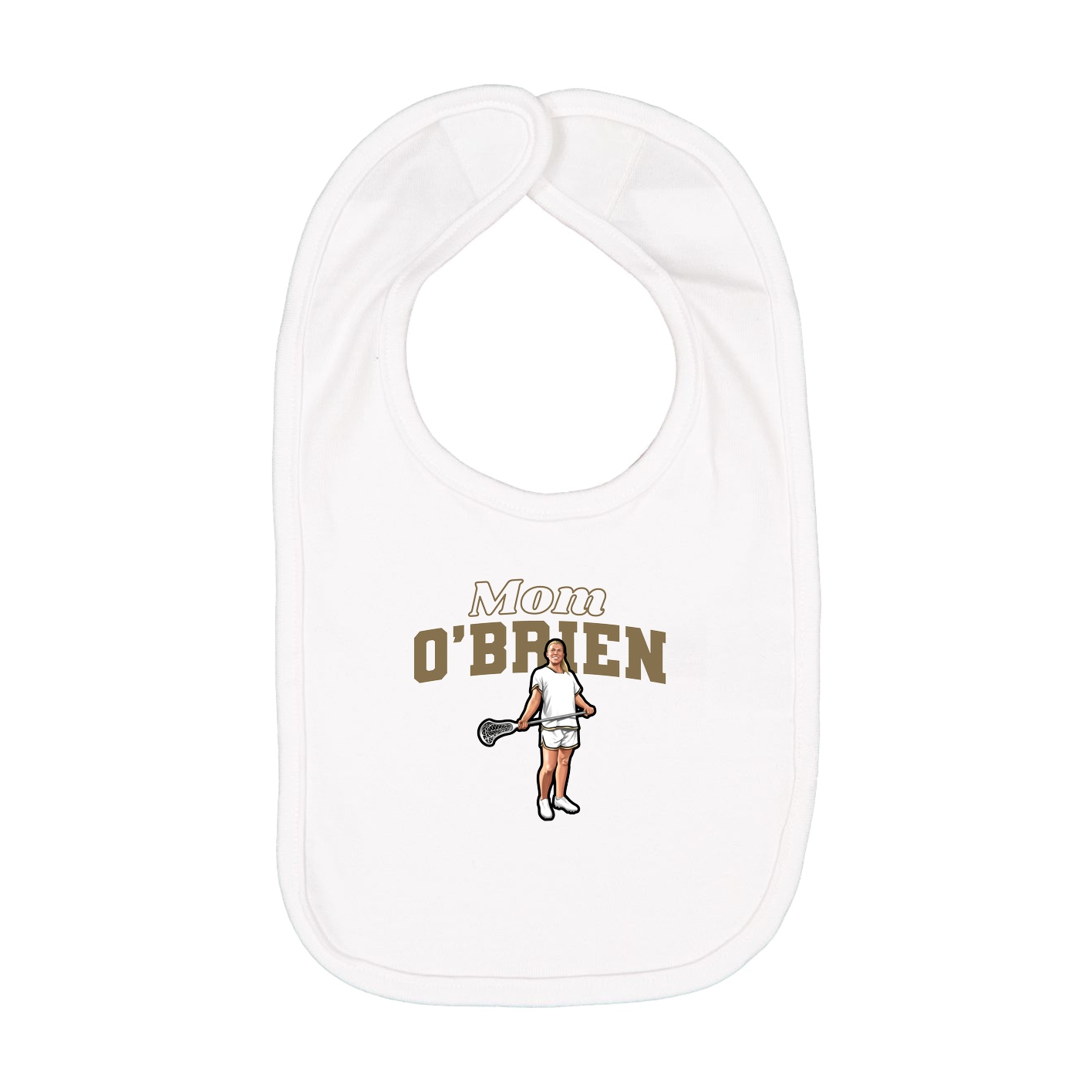 Infant Bib — Mothers Day Block in White