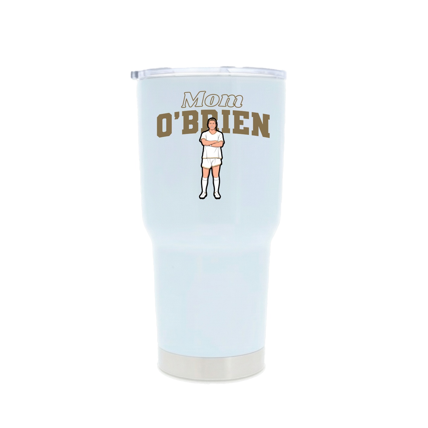 30oz Stainless Steel Tumbler — Mothers Day Block in White