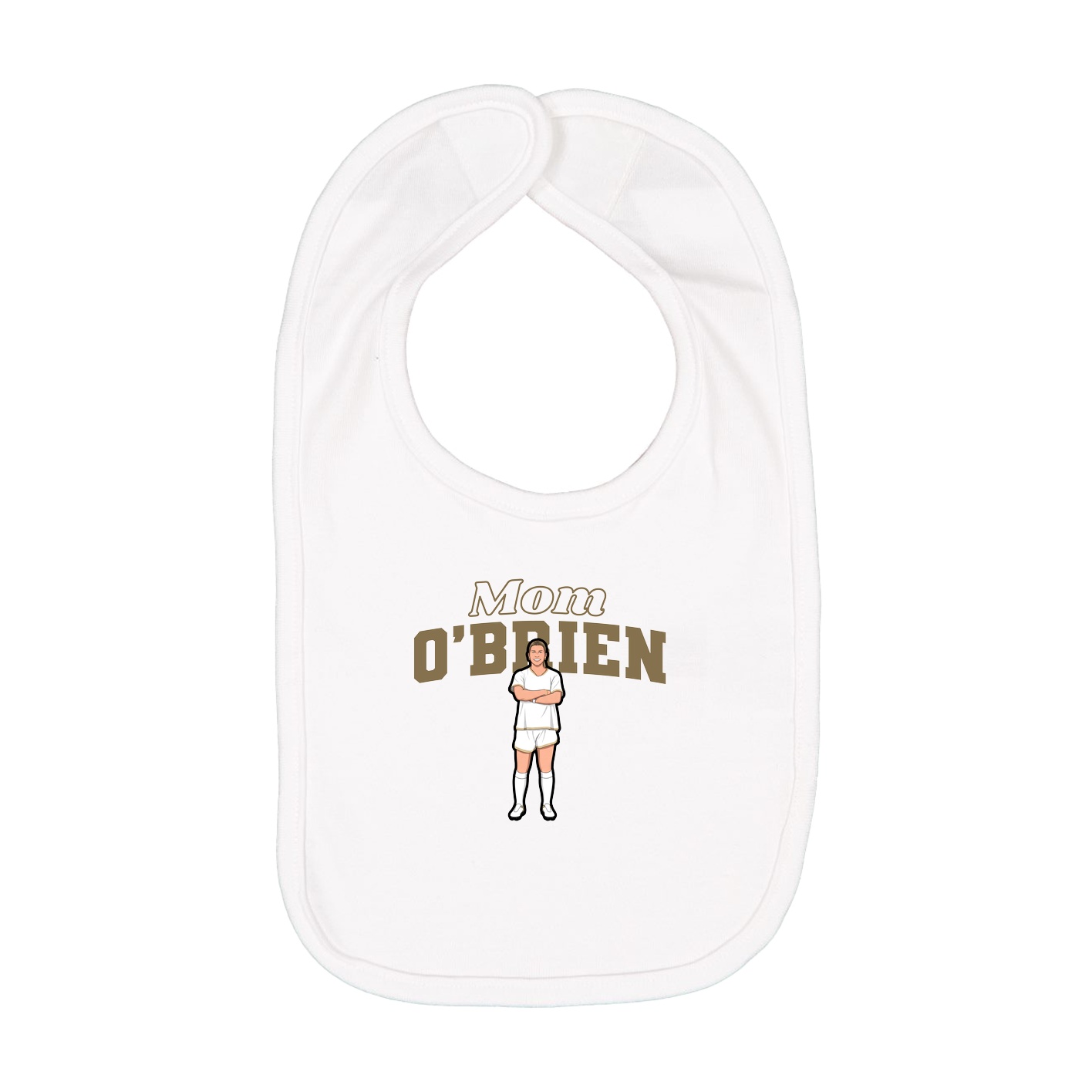 Infant Bib — Mothers Day Block in White
