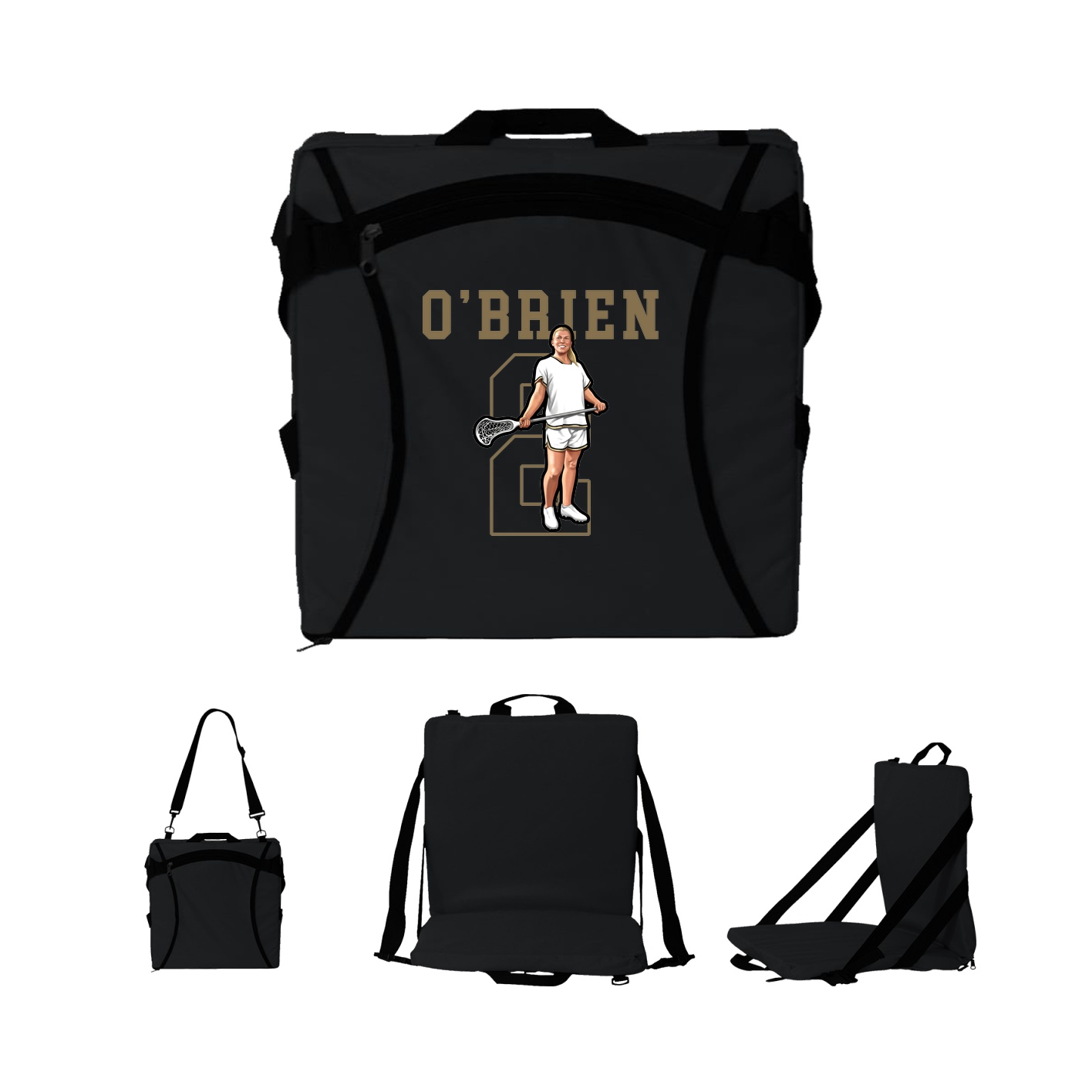 Folding Stadium Seat — Shirsey in Black