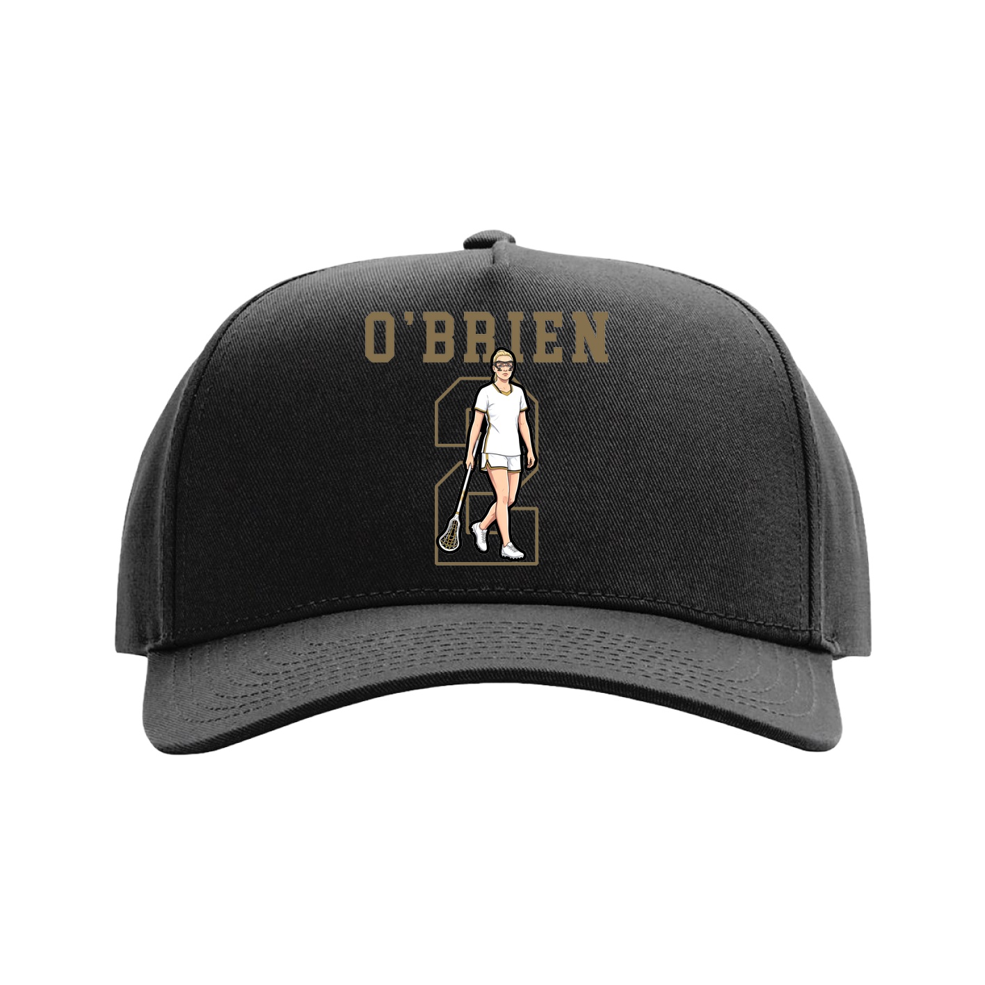 Full Fabric Five-Panel Champ Cap — Shirsey in Black