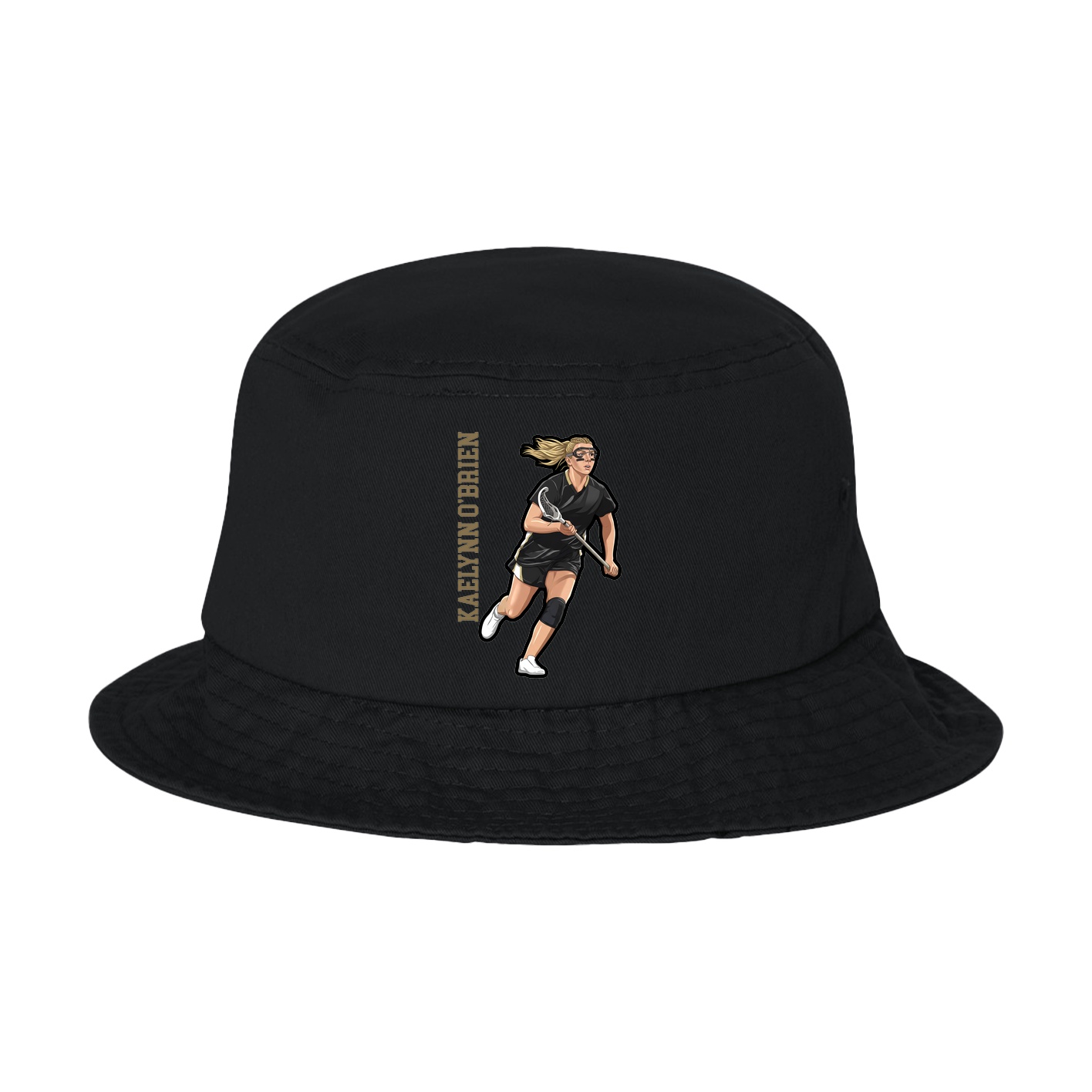 Bucket Cap — Name Vertical in Black