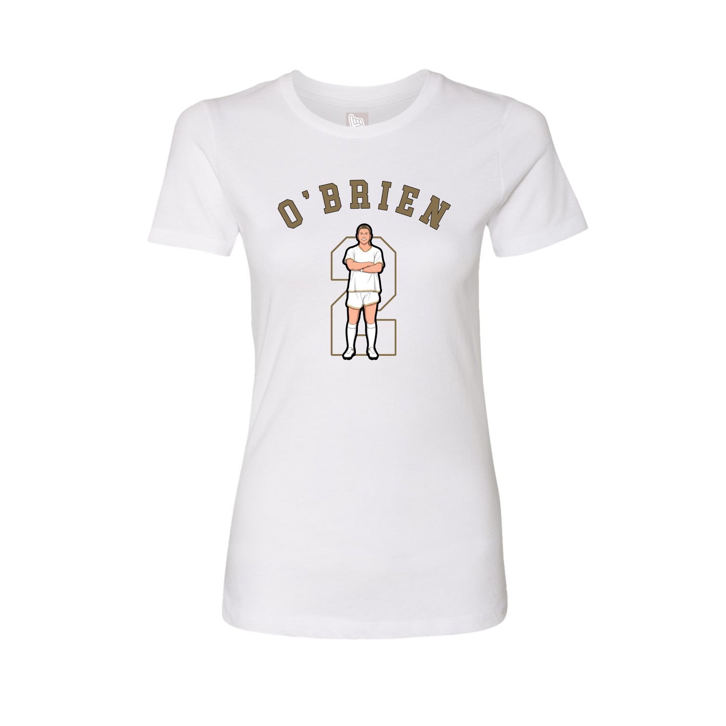 Fitted Women's Tee — Shirsey Arch in White