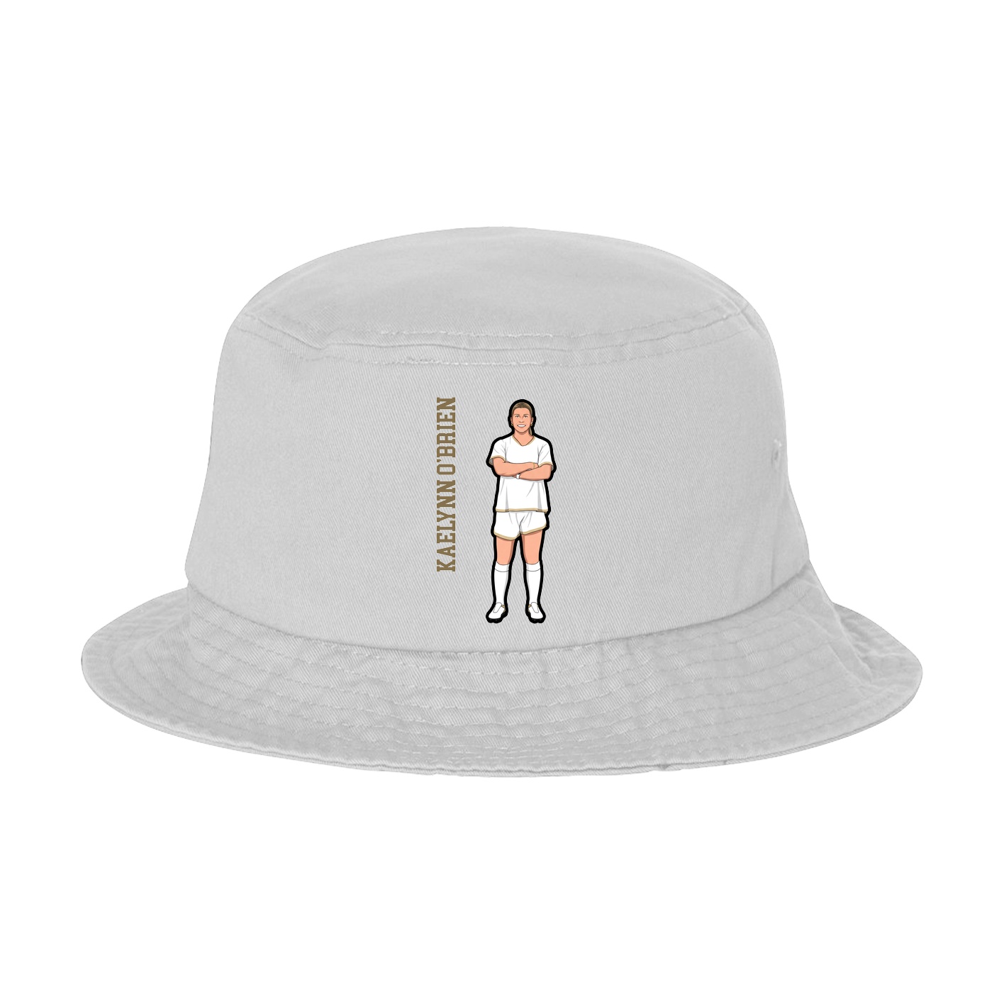 Bucket Cap — Name Vertical in White