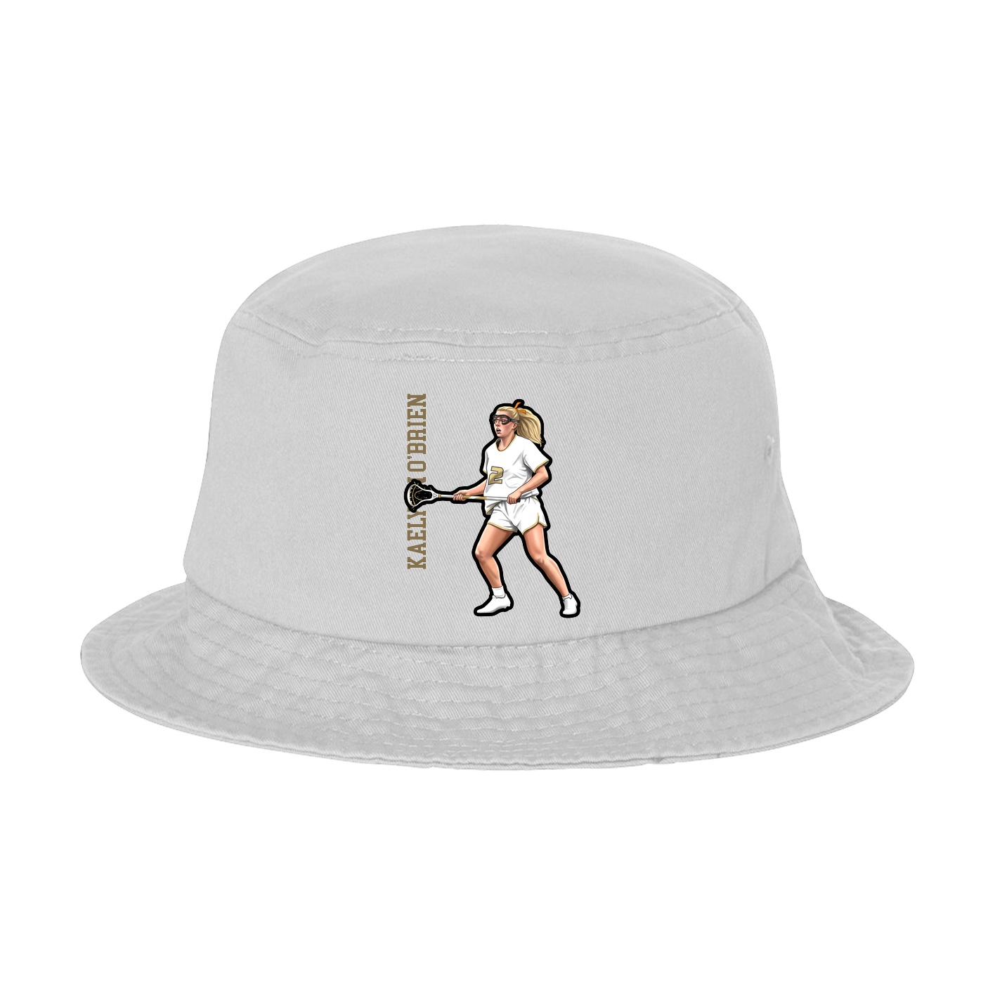 Bucket Cap — Name Vertical in White
