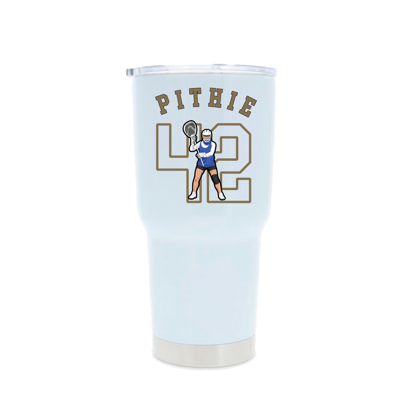 30oz Stainless Steel Tumbler — Shirsey Arch in White