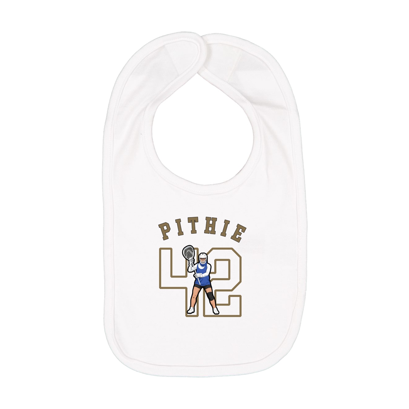 Infant Bib — Shirsey Arch in White