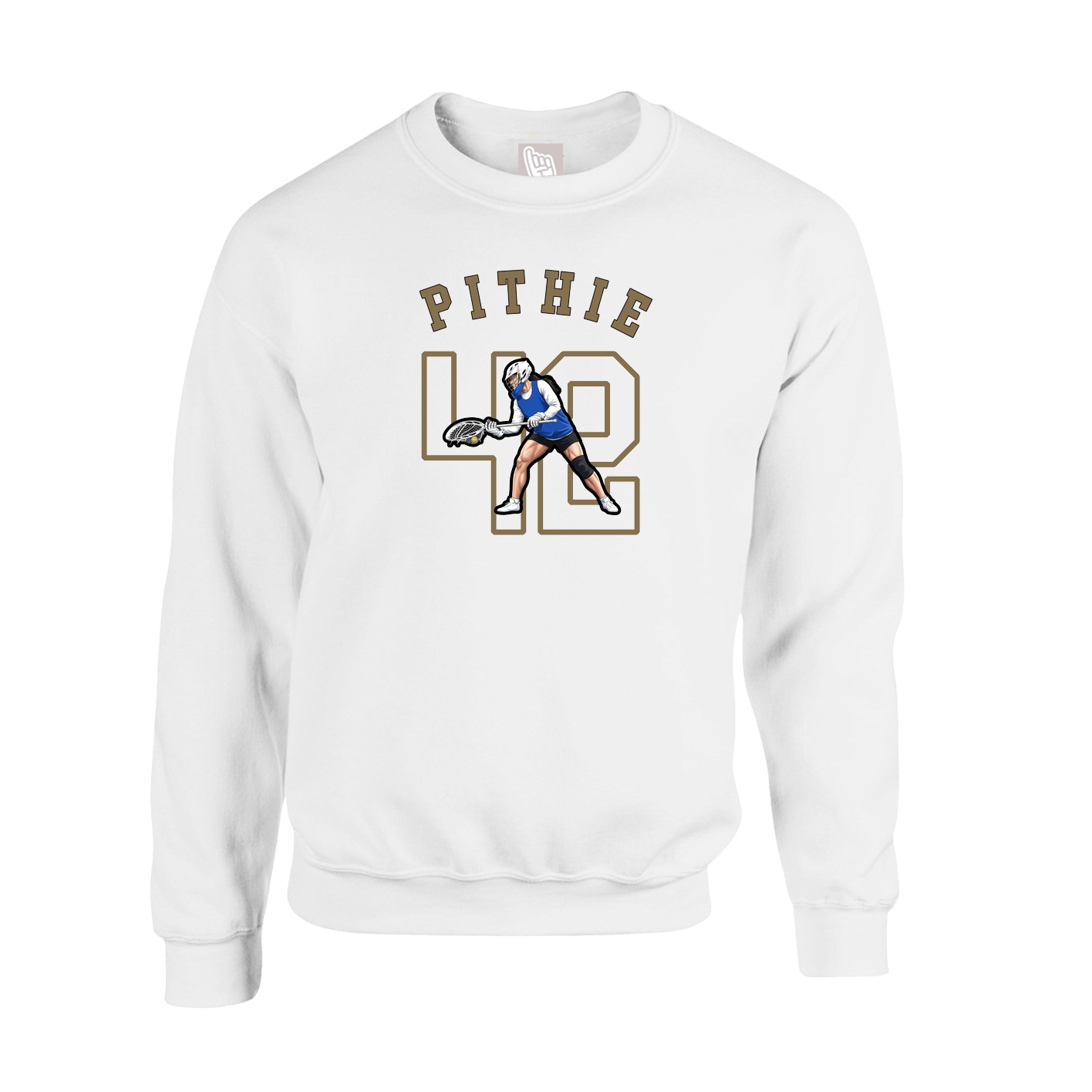 Fleece Crew — Shirsey Arch in White