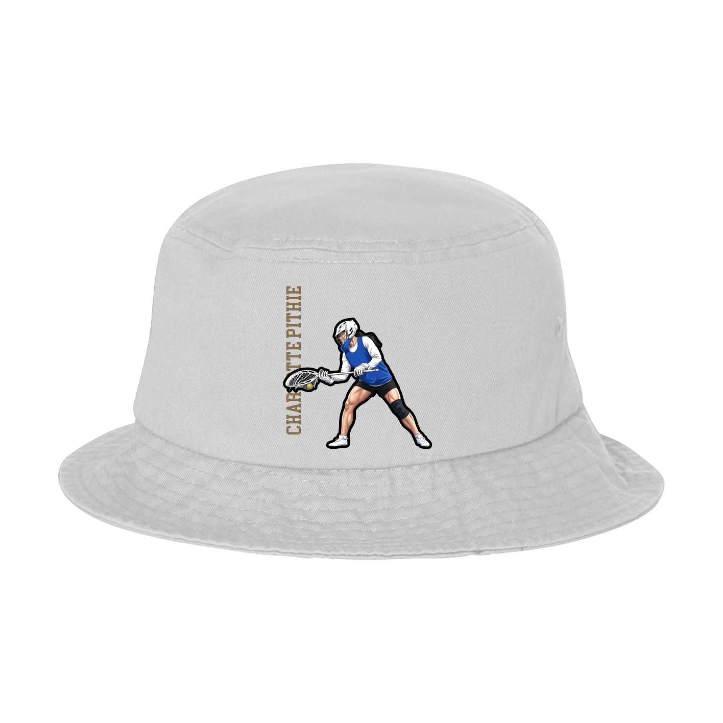 Bucket Cap — Name Vertical in White
