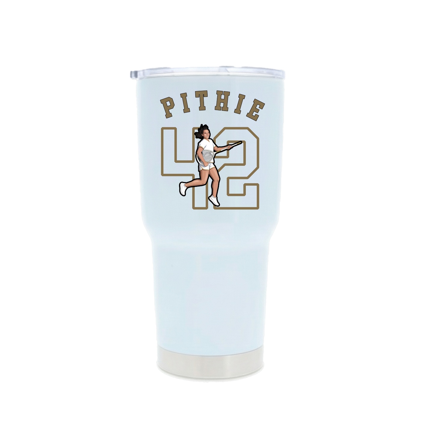 30oz Stainless Steel Tumbler — Shirsey Arch in White