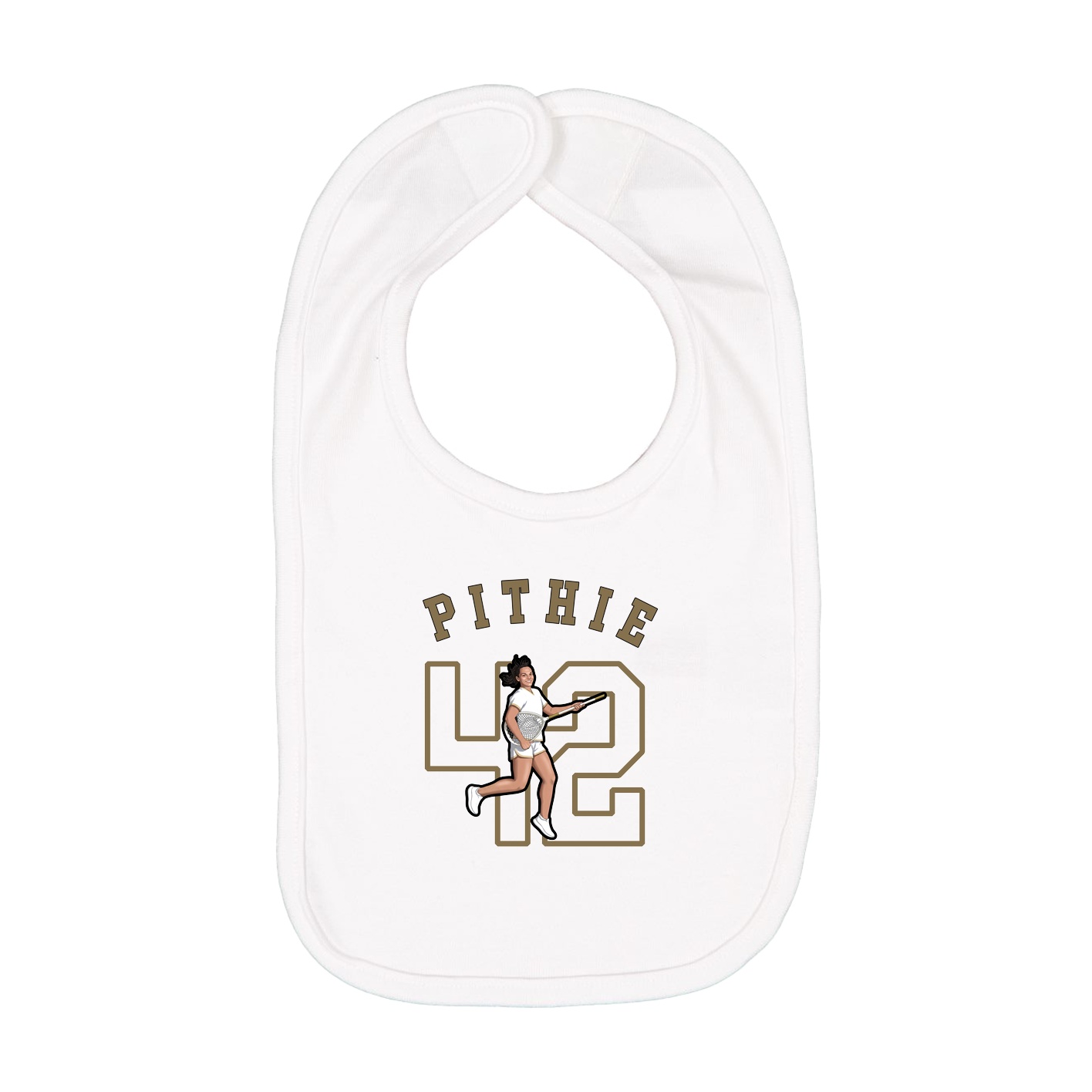 Infant Bib — Shirsey Arch in White