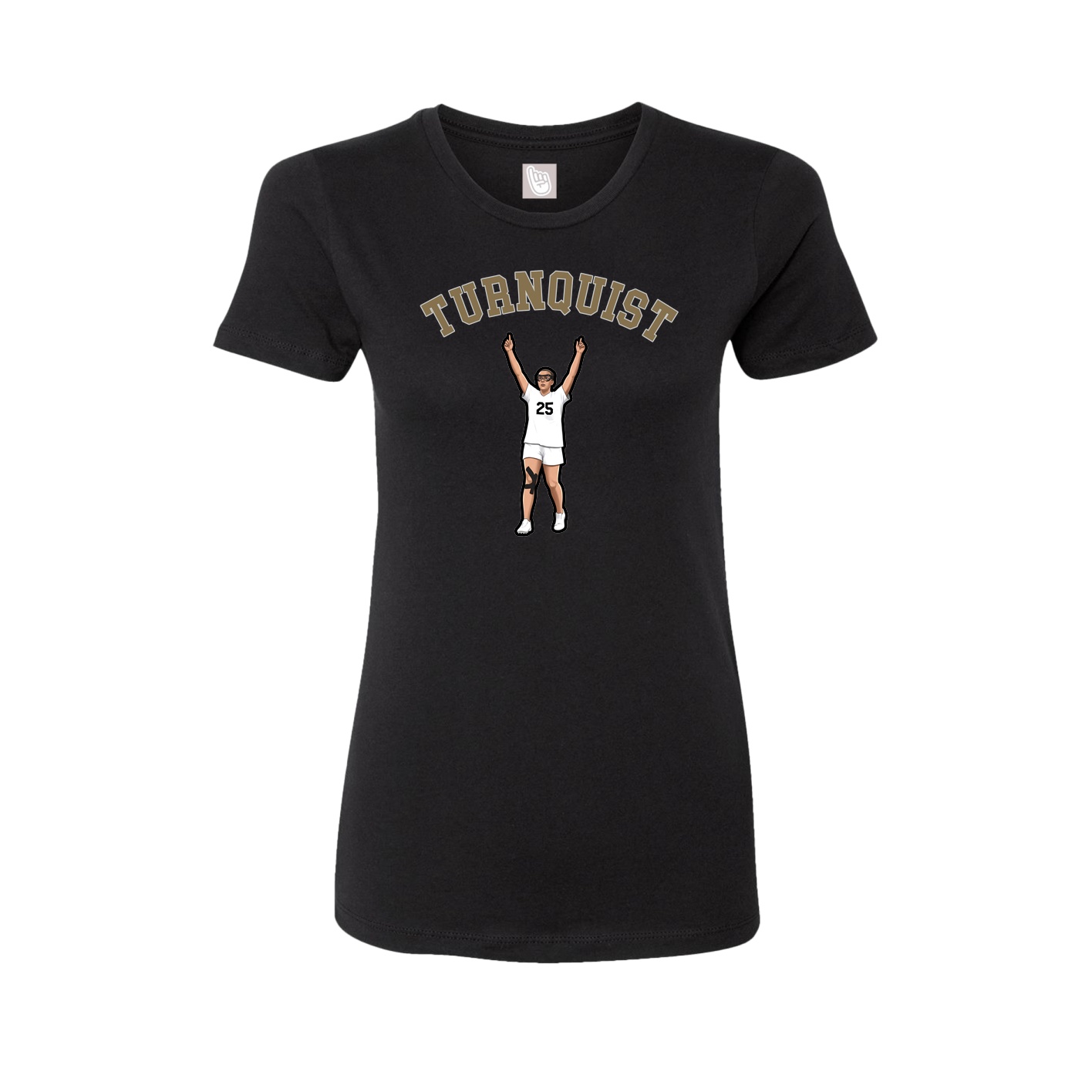 Fitted Women's Tee — Shirsey Arch in Black