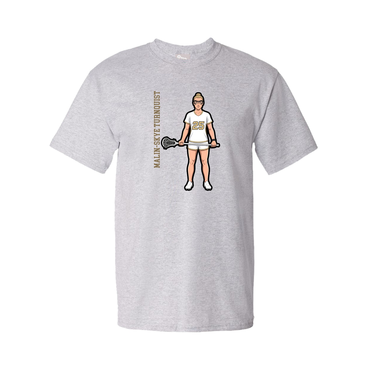 Tee — Name Vertical in Grey