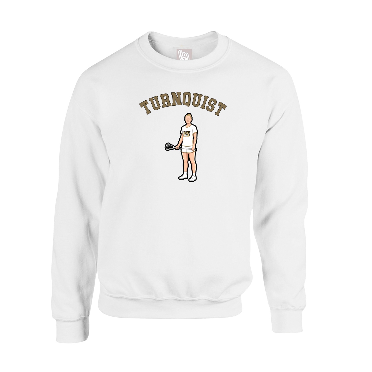 Fleece Crew — Shirsey Arch in White