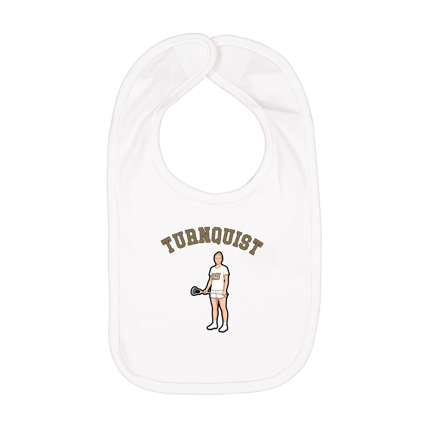 Infant Bib — Shirsey Arch in White