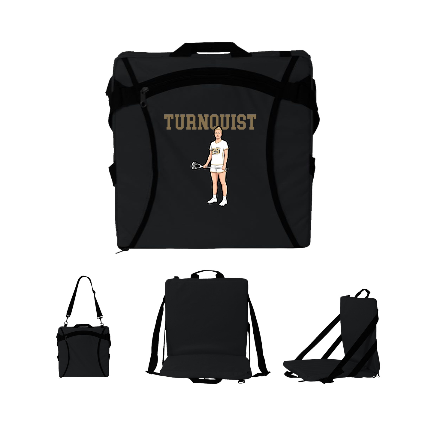 Folding Stadium Seat — Shirsey in Black
