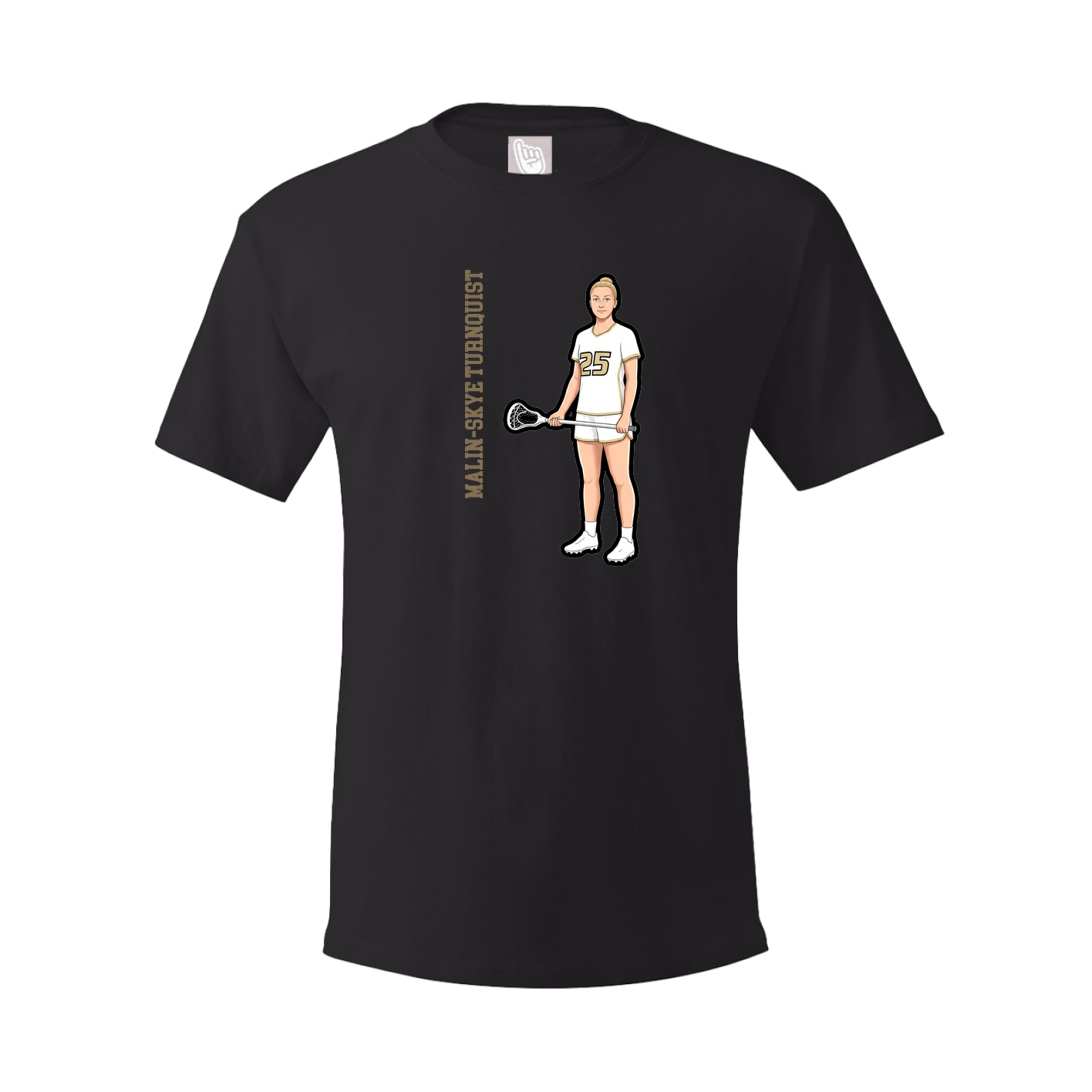 Youth Tee — Name Vertical in Black