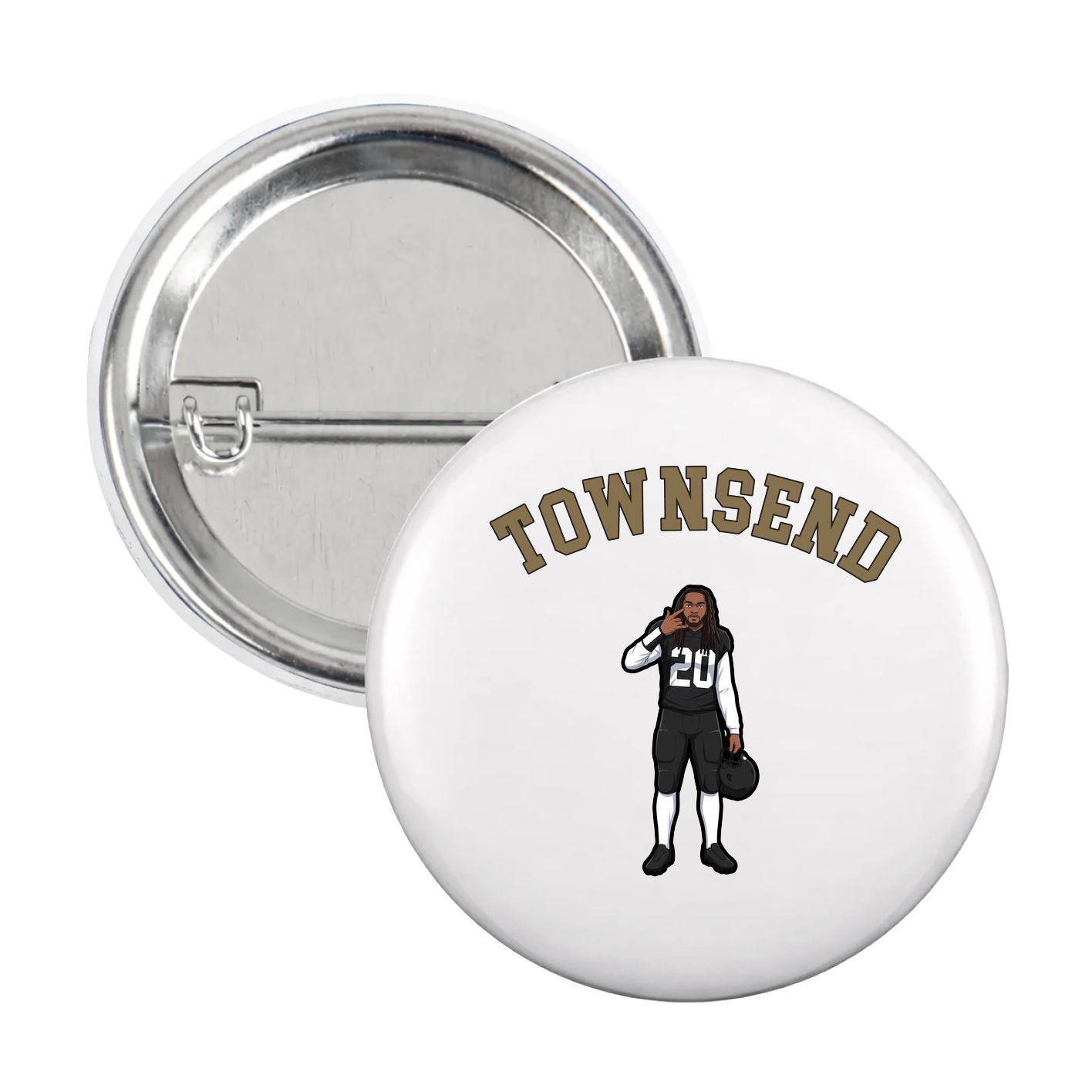 Game Day Button — Shirsey Arch in White