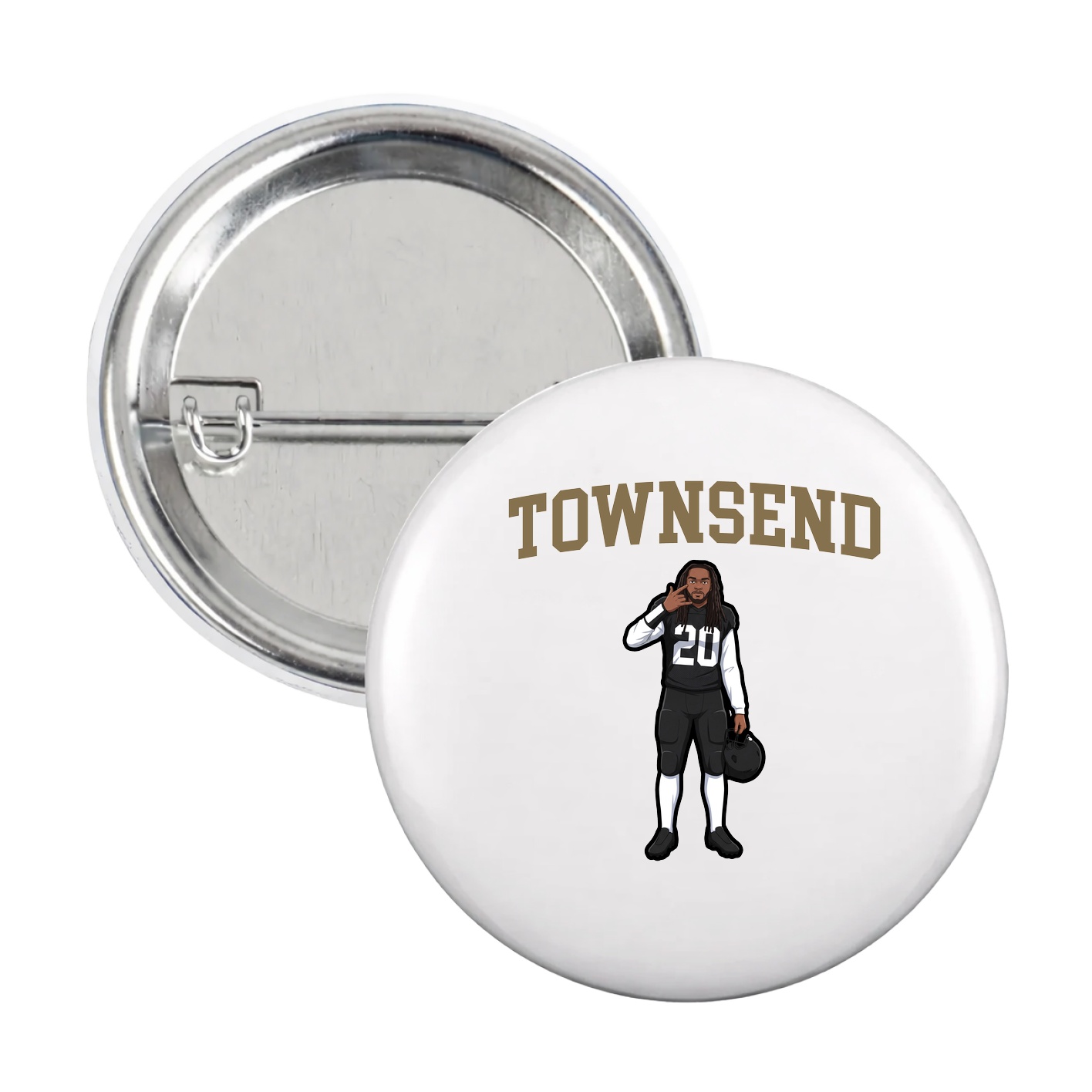 Game Day Button — Shirsey in White