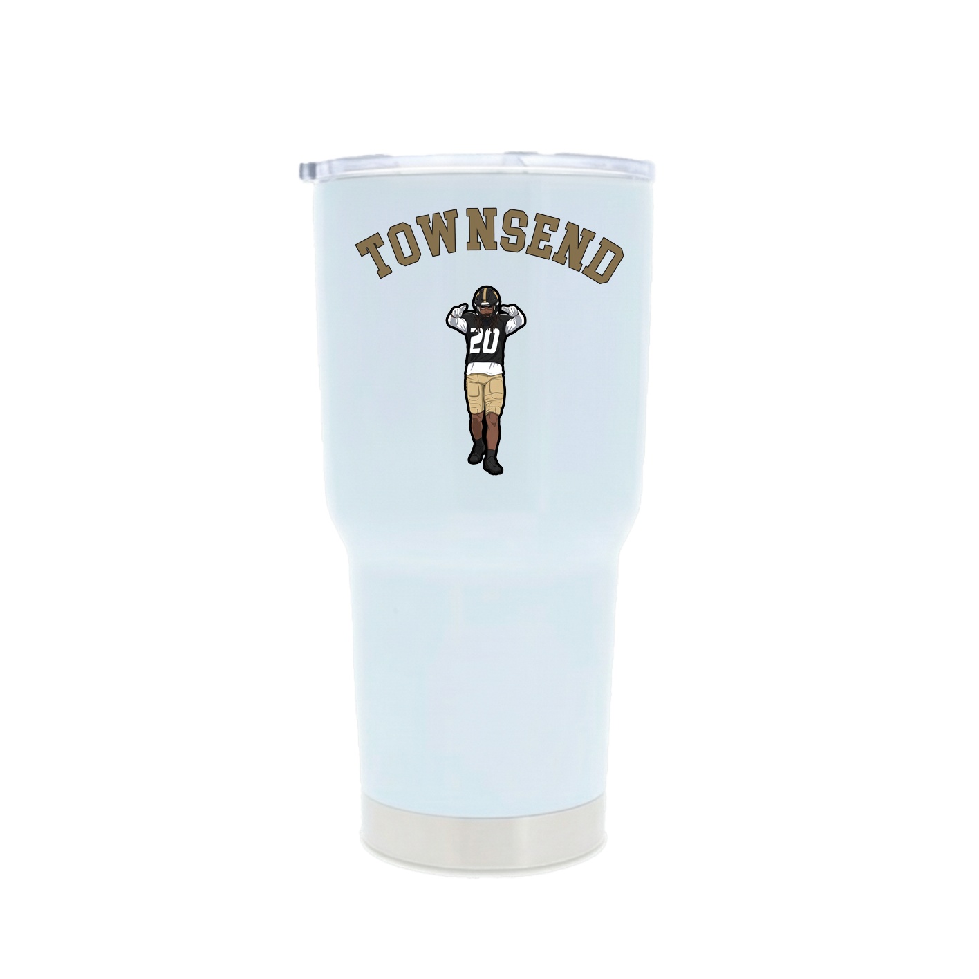 30oz Stainless Steel Tumbler — Shirsey Arch in White