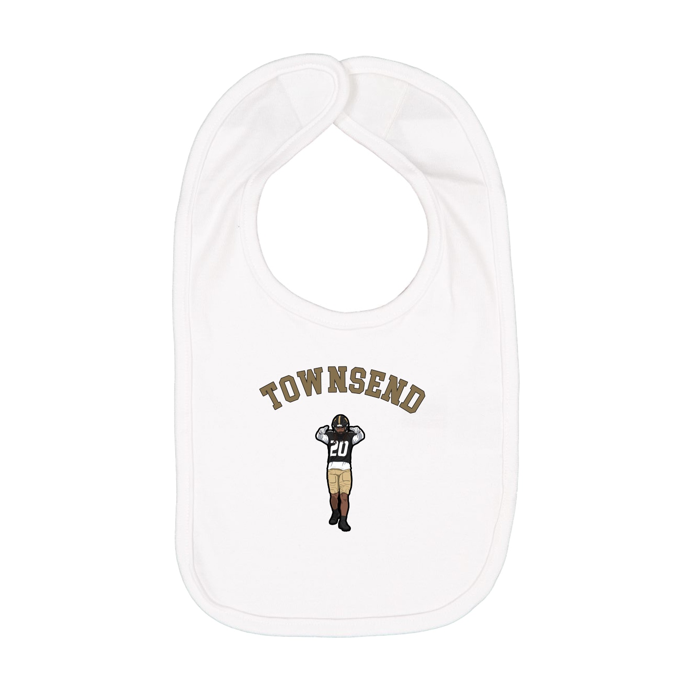 Infant Bib — Shirsey Arch in White