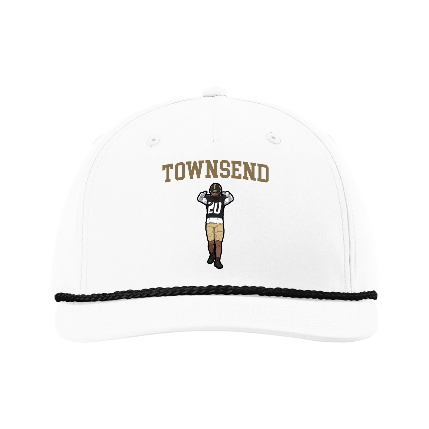 Five-Panel Classic Rope Cap — Shirsey in White