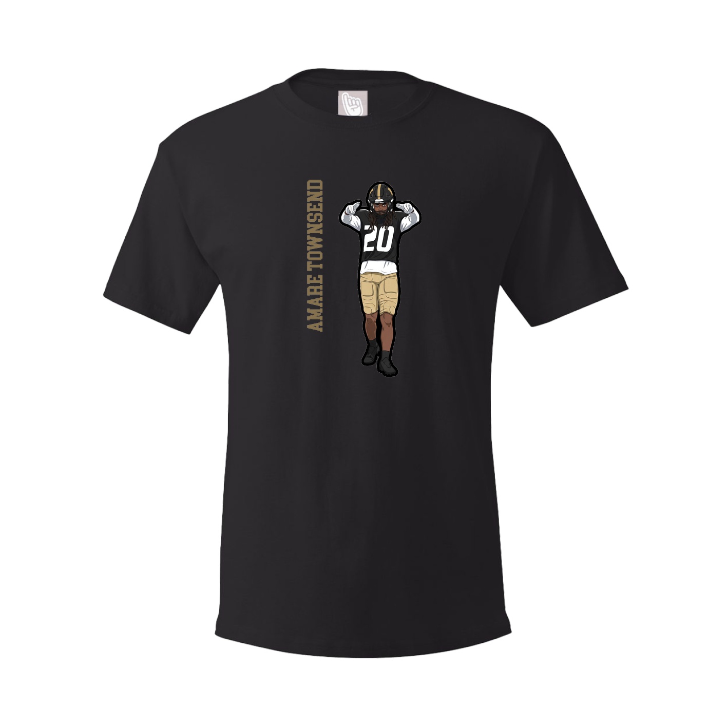 Youth Tee — Name Vertical in Black