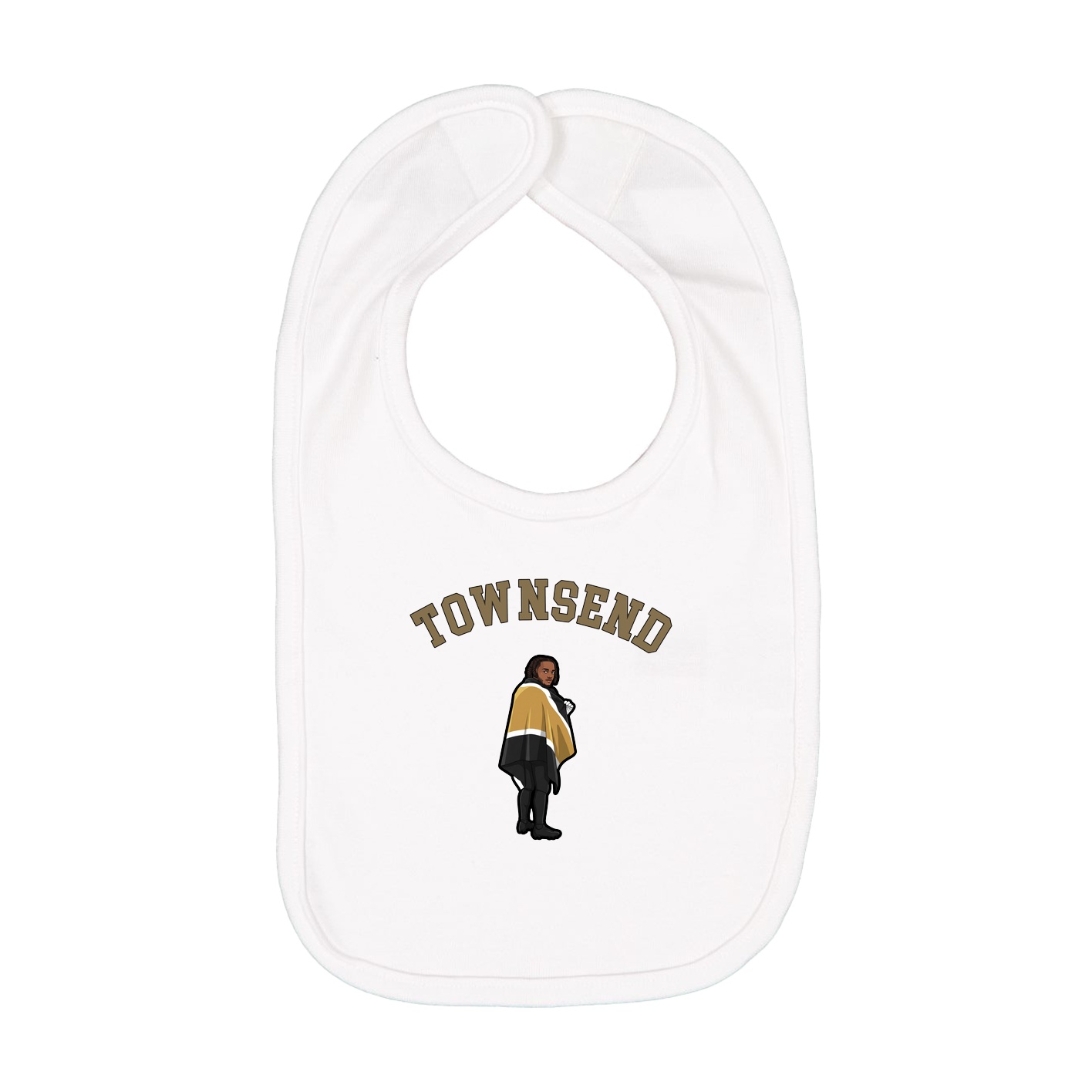 Infant Bib — Shirsey Arch in White