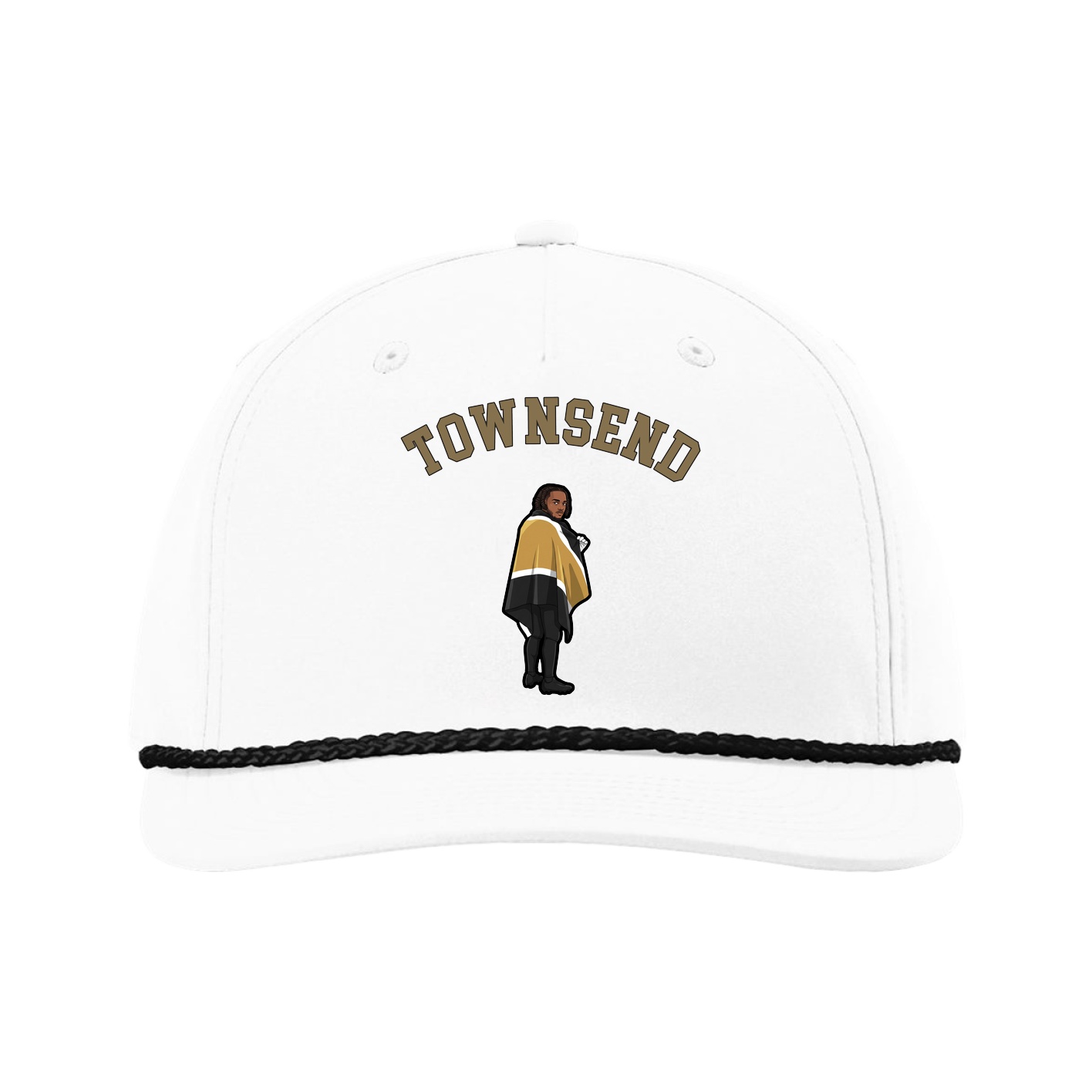 Five-Panel Classic Rope Cap — Shirsey Arch in White
