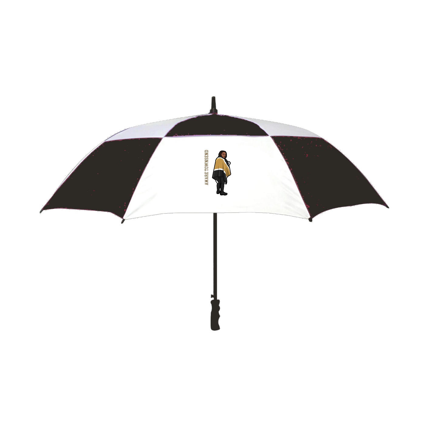 Golf Umbrella — Name Vertical in Black