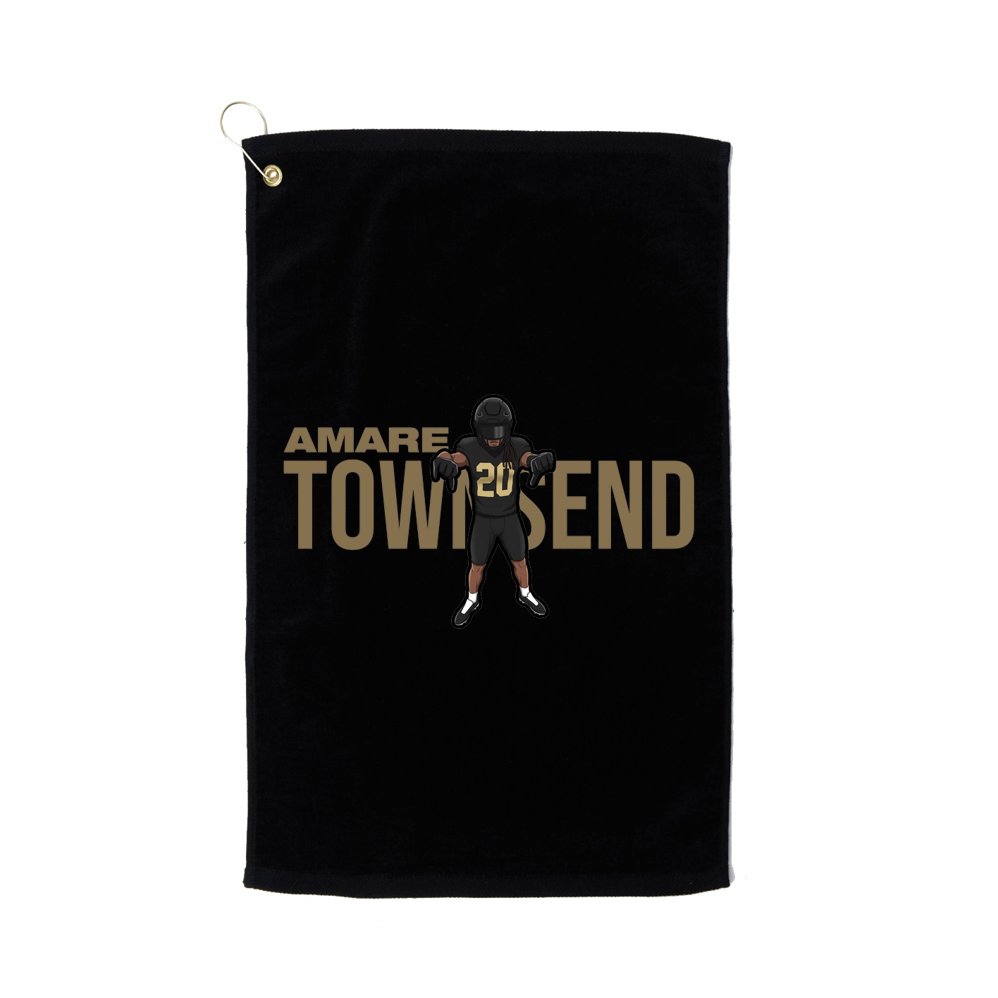 Golf Towel — Player Name in Black