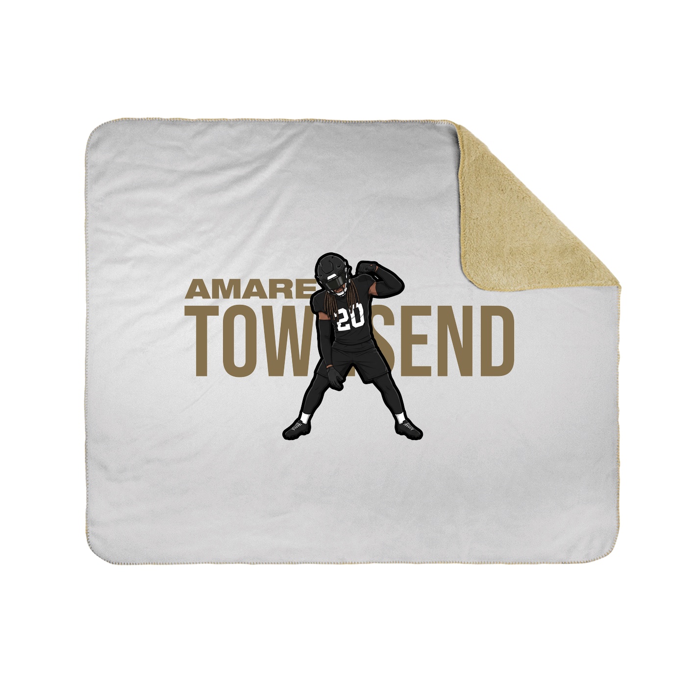 Throw Blanket — Player Name in White