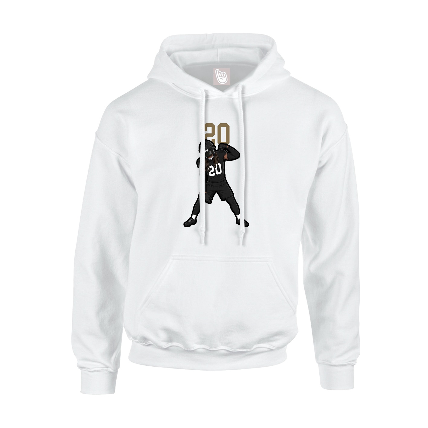 Hoodie — Number Top in White