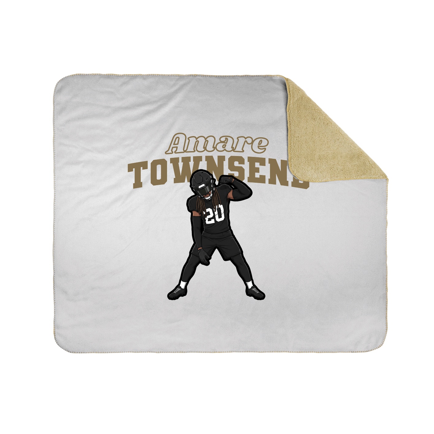 Throw Blanket — Name Arch in White