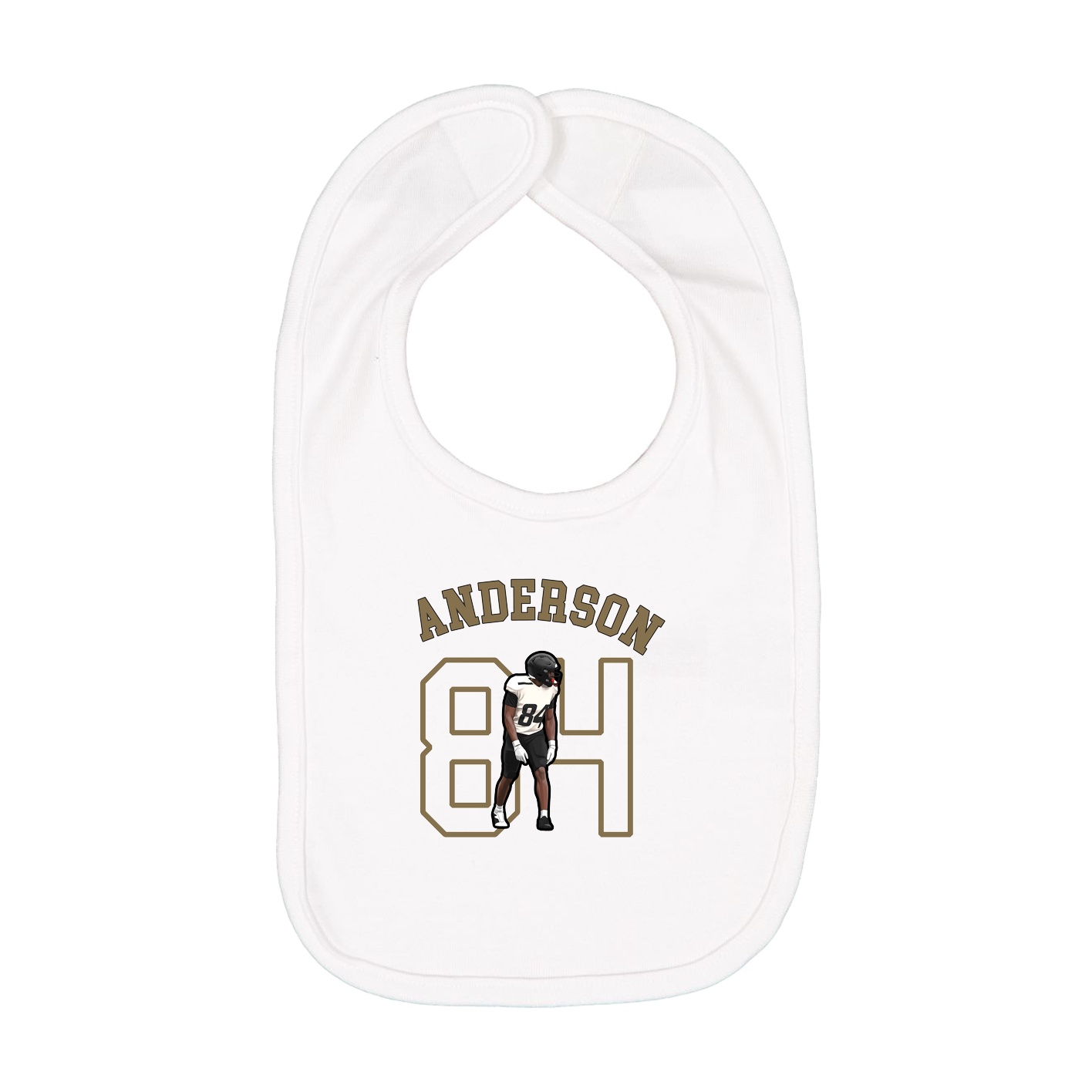 Infant Bib — Shirsey Arch in White