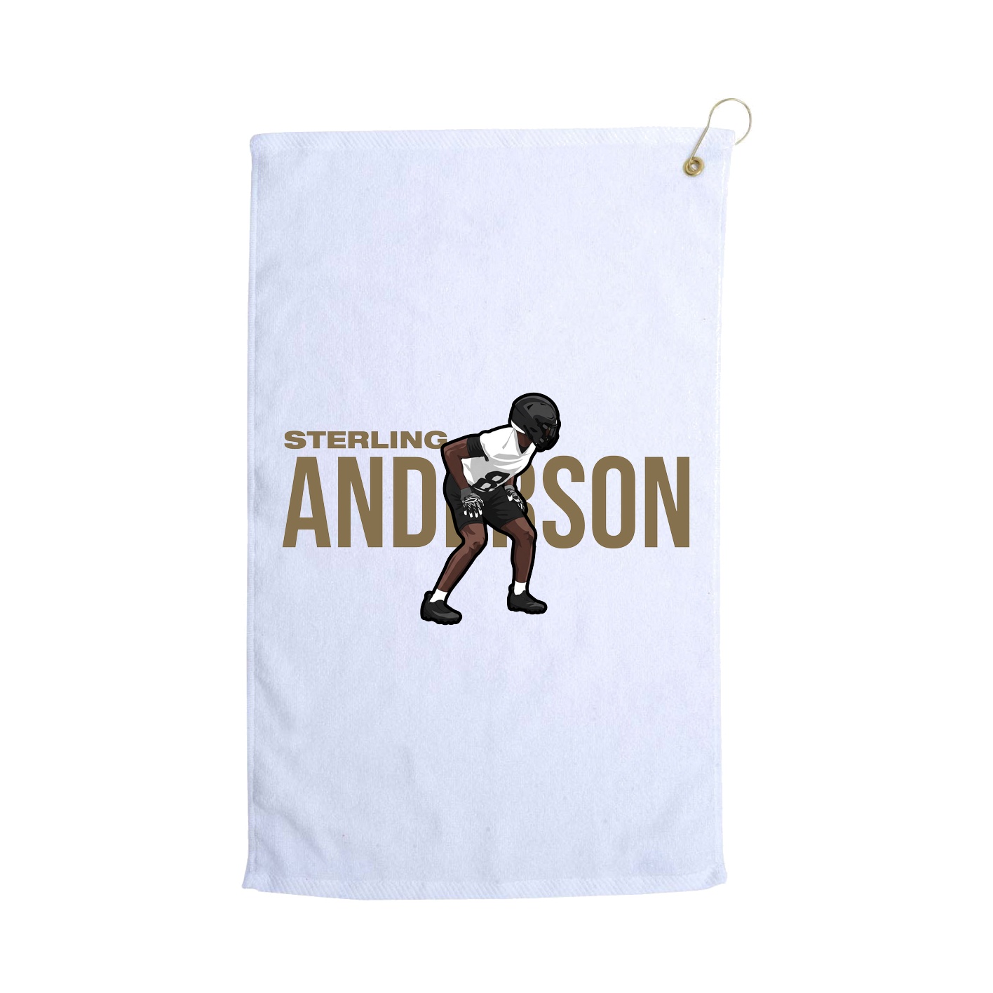 Golf Towel — Player Name in White