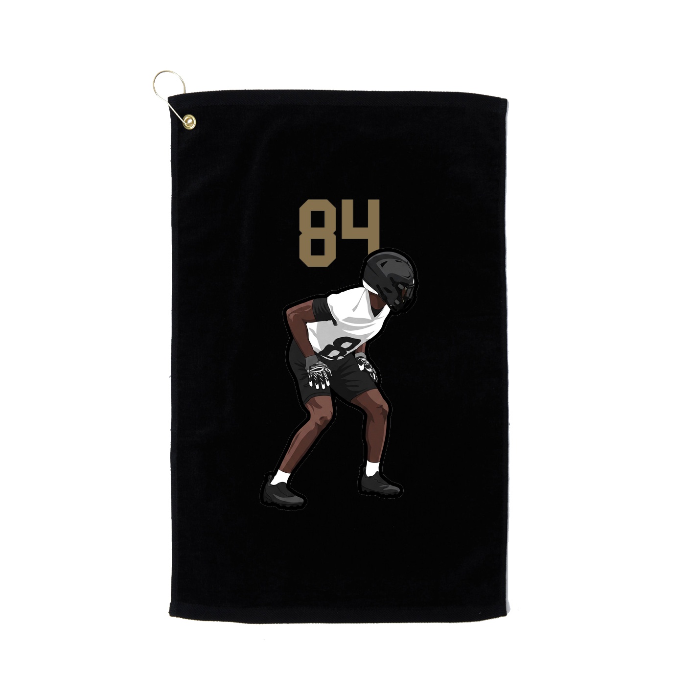 Golf Towel — Number Top in Black