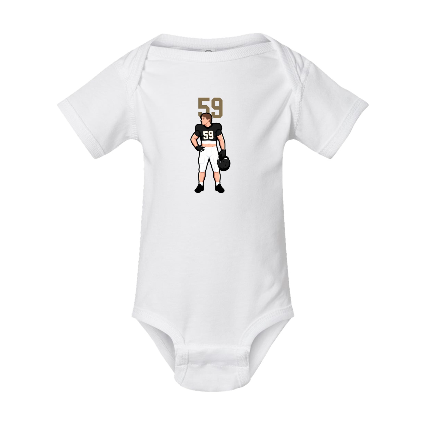 Baby Onesie — Number Top in White