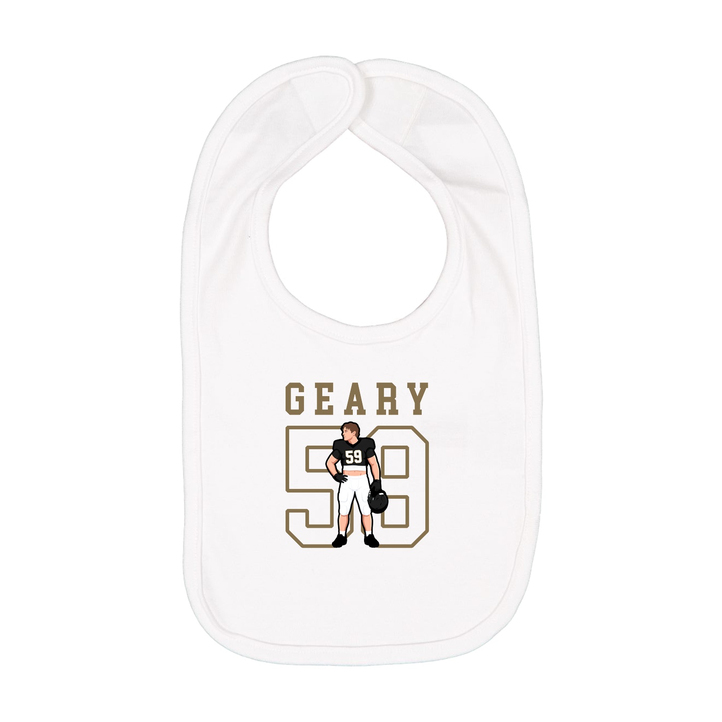Infant Bib — Shirsey in White