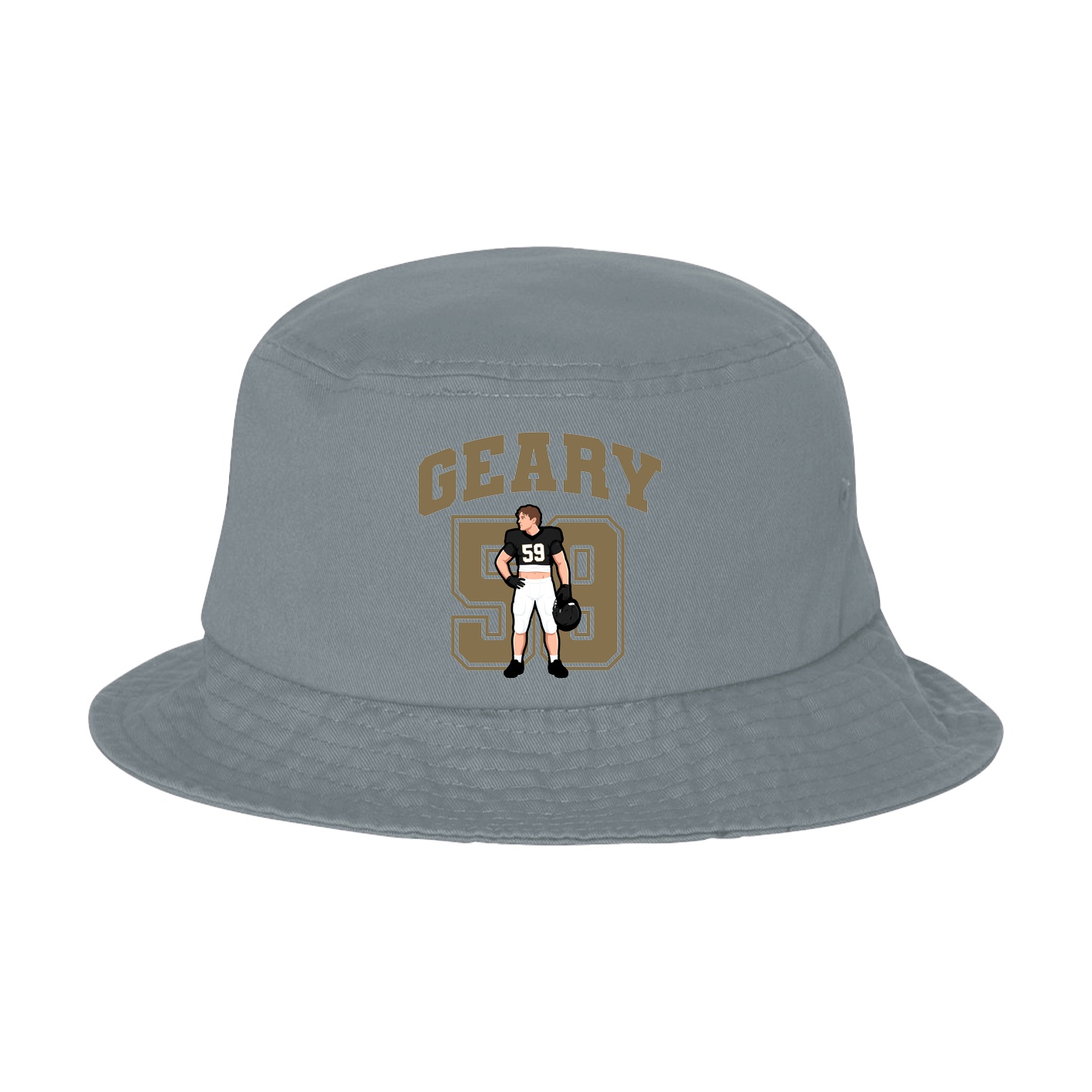 Bucket Cap — Number in Grey
