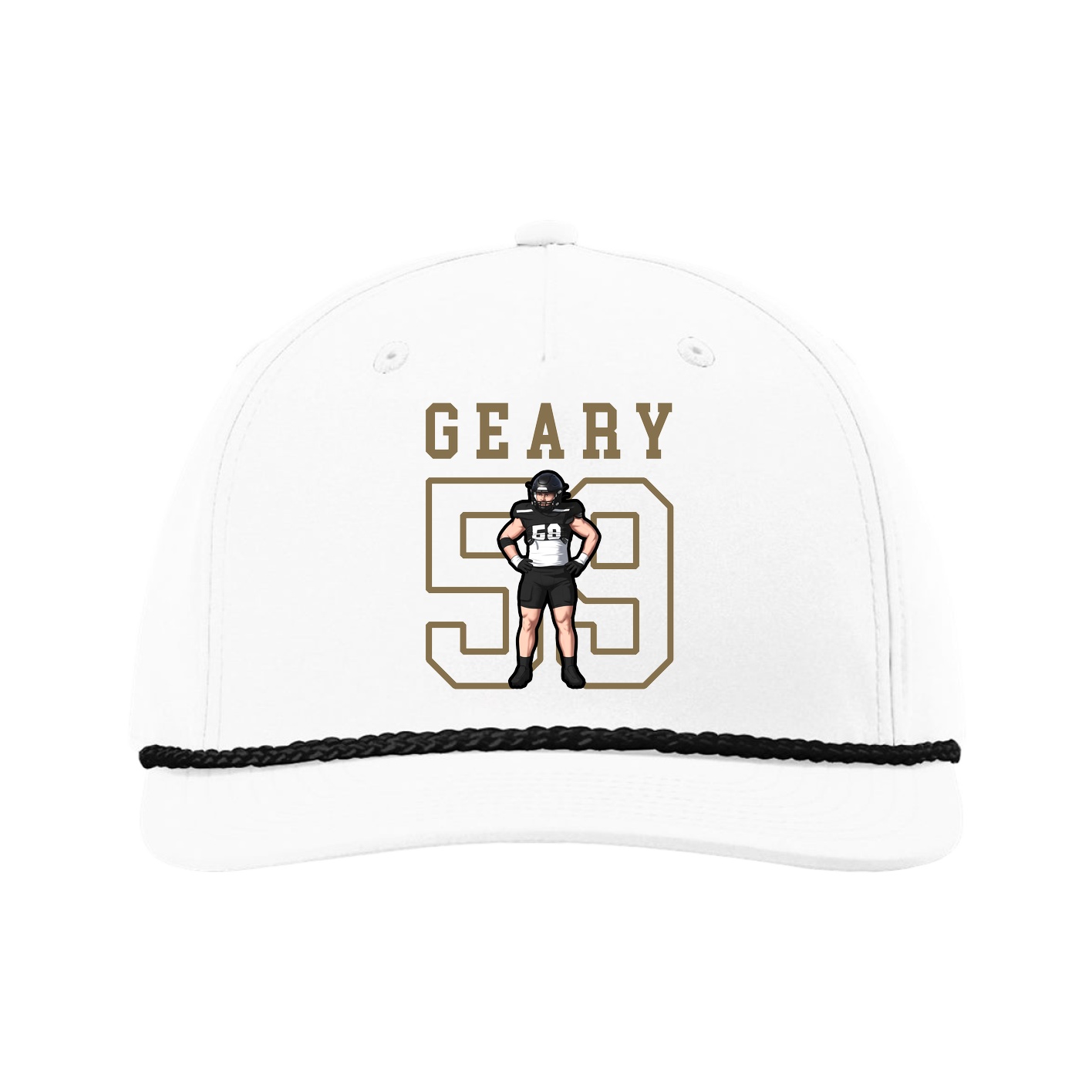 Five-Panel Classic Rope Cap — Shirsey in White